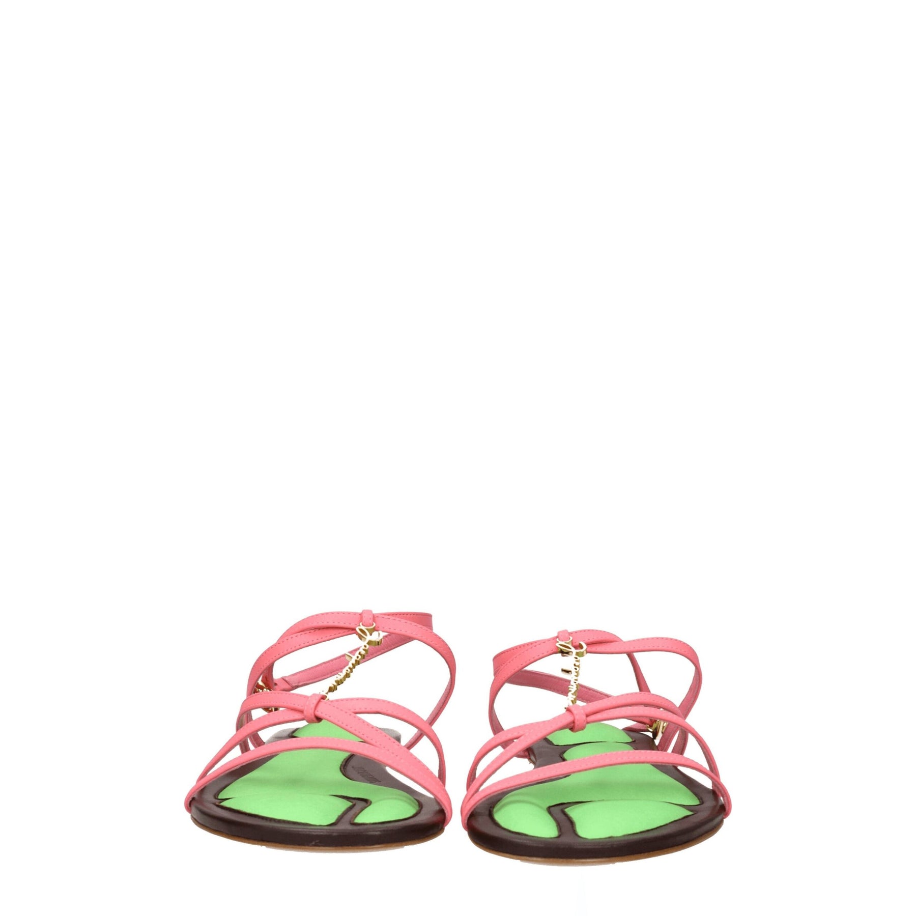 Jacquemus Pink Leather Flat Sandals | Regal Royce