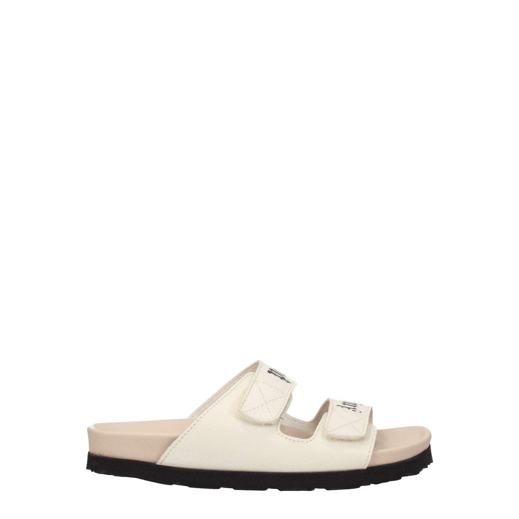 Palm Angels Beige Leather Flat Sandals | Regal Royce