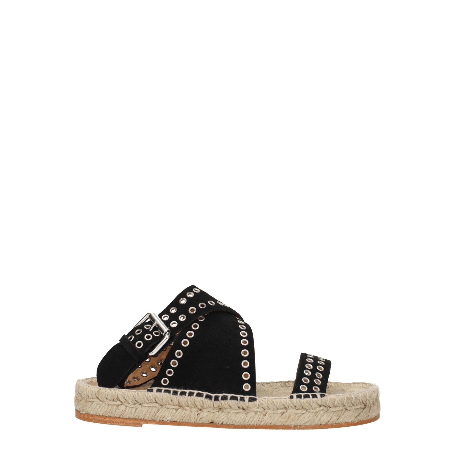 Isabel Marant Black Leather Flat Sandals | Regal Royce