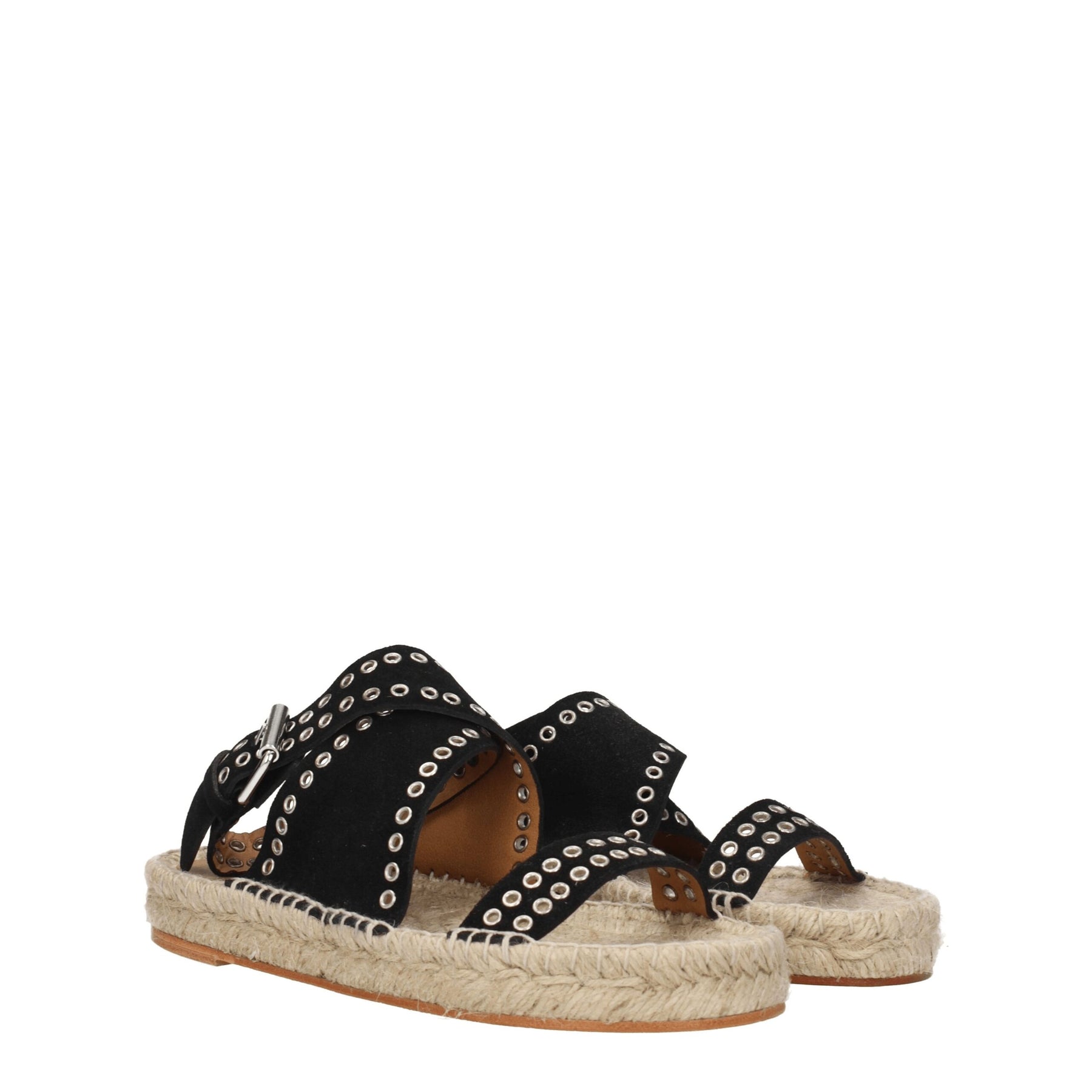 Isabel Marant Black Leather Flat Sandals | Regal Royce