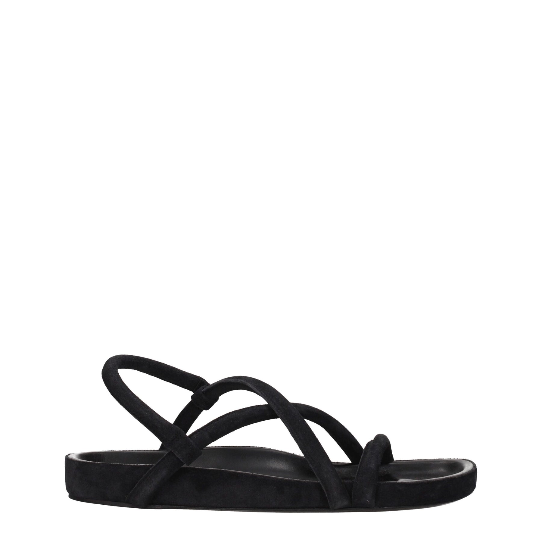 Isabel Marant Black Leather Flat Sandals | Regal Royce