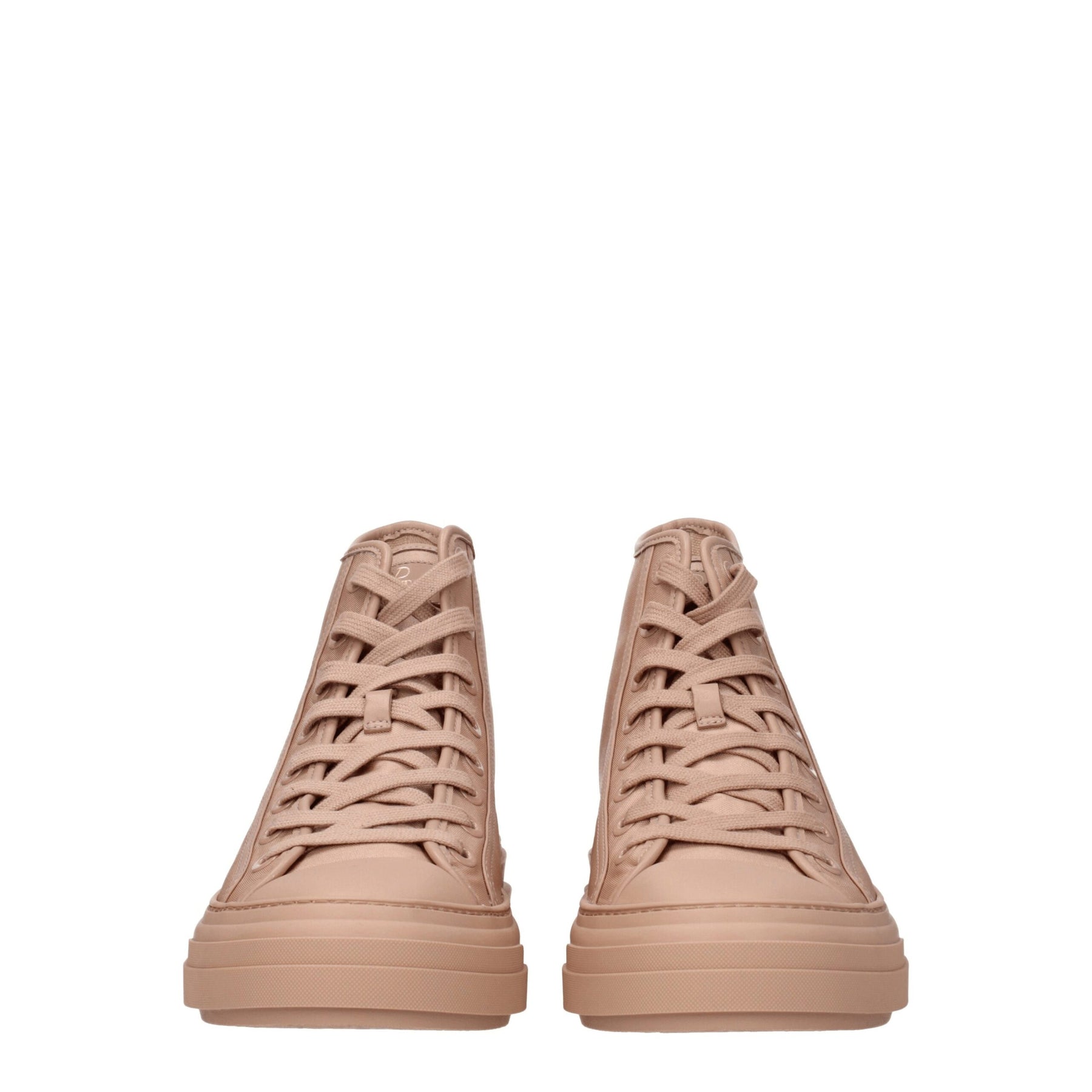 Valentino Garavani Pink Fabric High Top Sneakers | Regal Royce