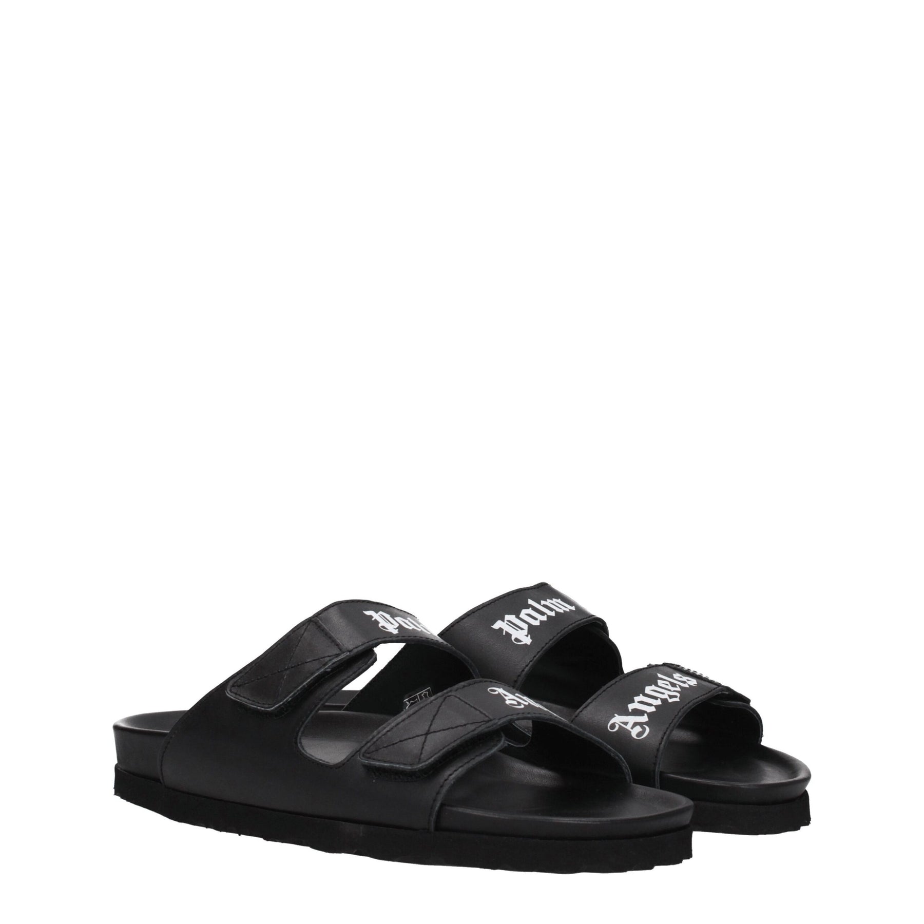 Palm Angels Black Leather Slippers | Regal Royce