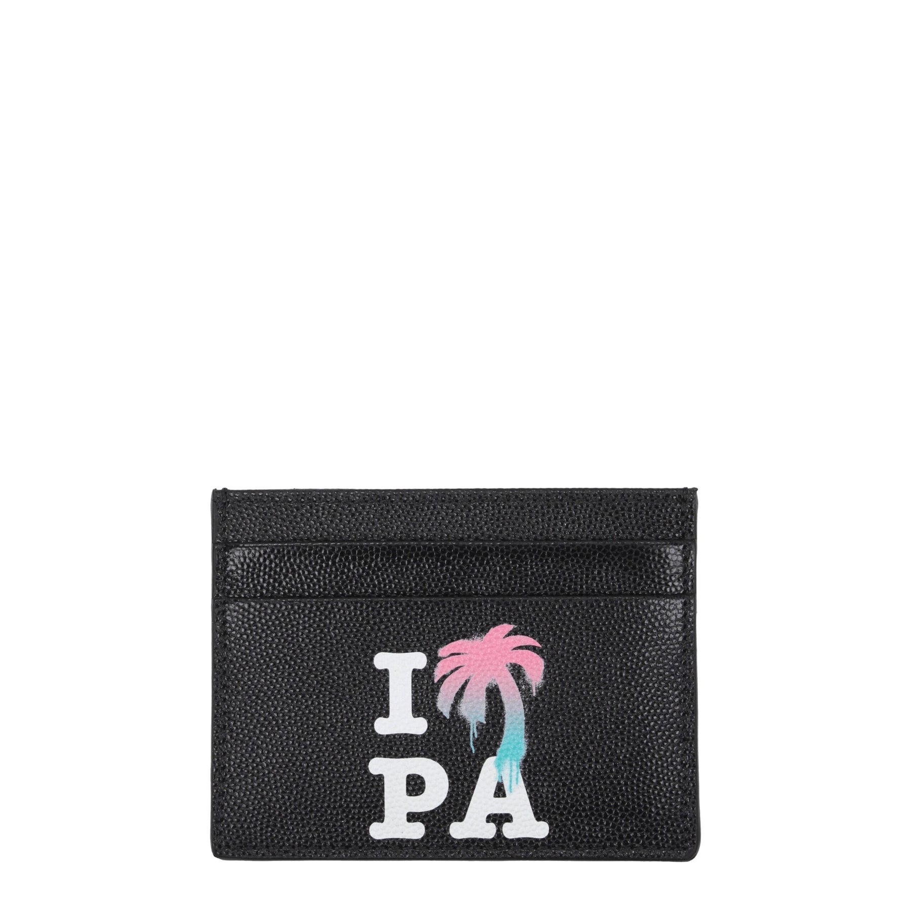 Palm Angels Black Leather Cardholder | Regal Royce
