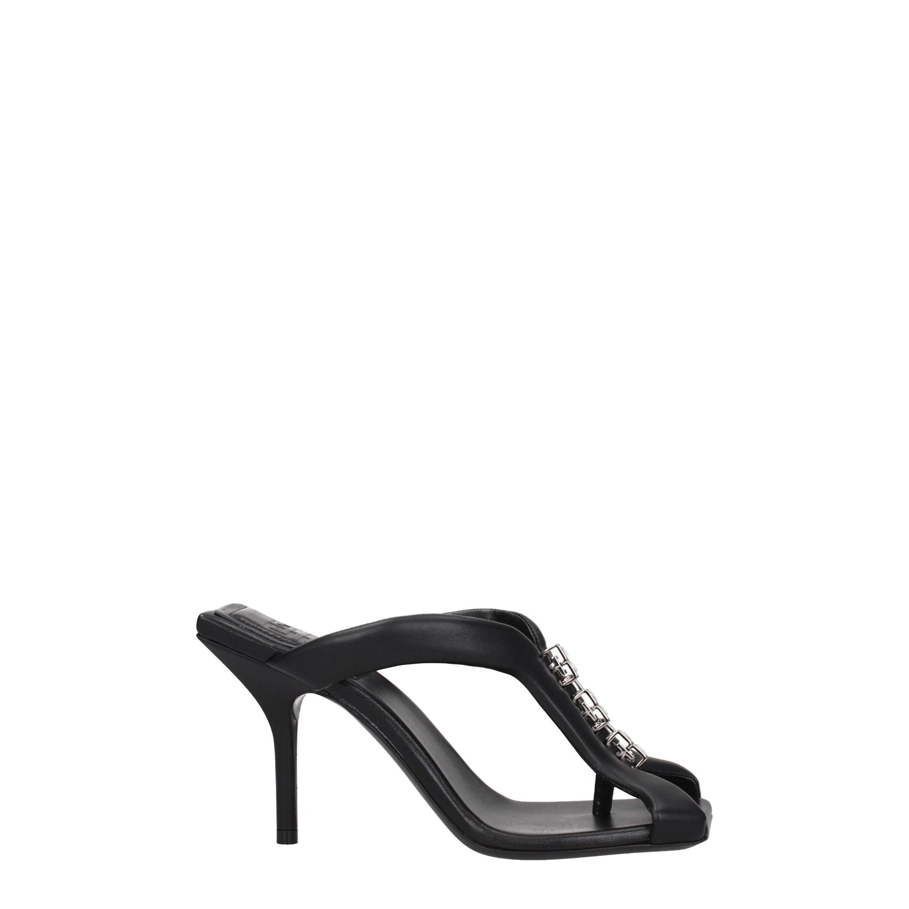 Givenchy Black Leather Stiletto Heel Sandals | Regal Royce