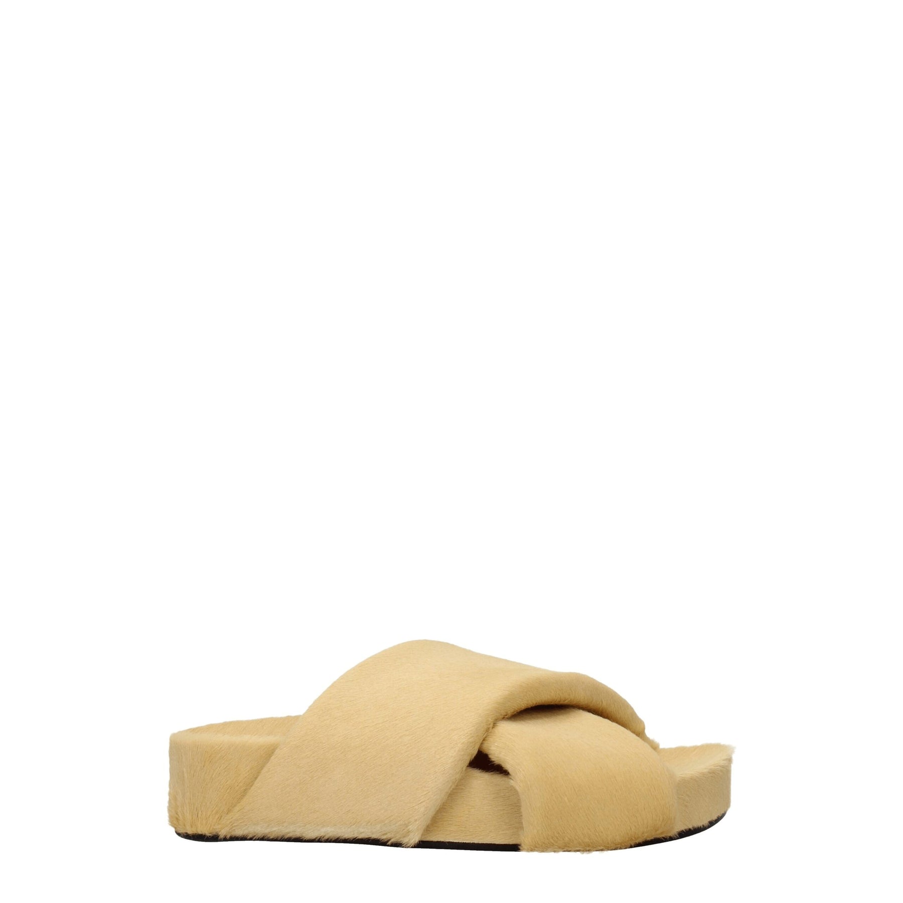 Jil Sander Beige Horsehair Slippers | Regal Royce
