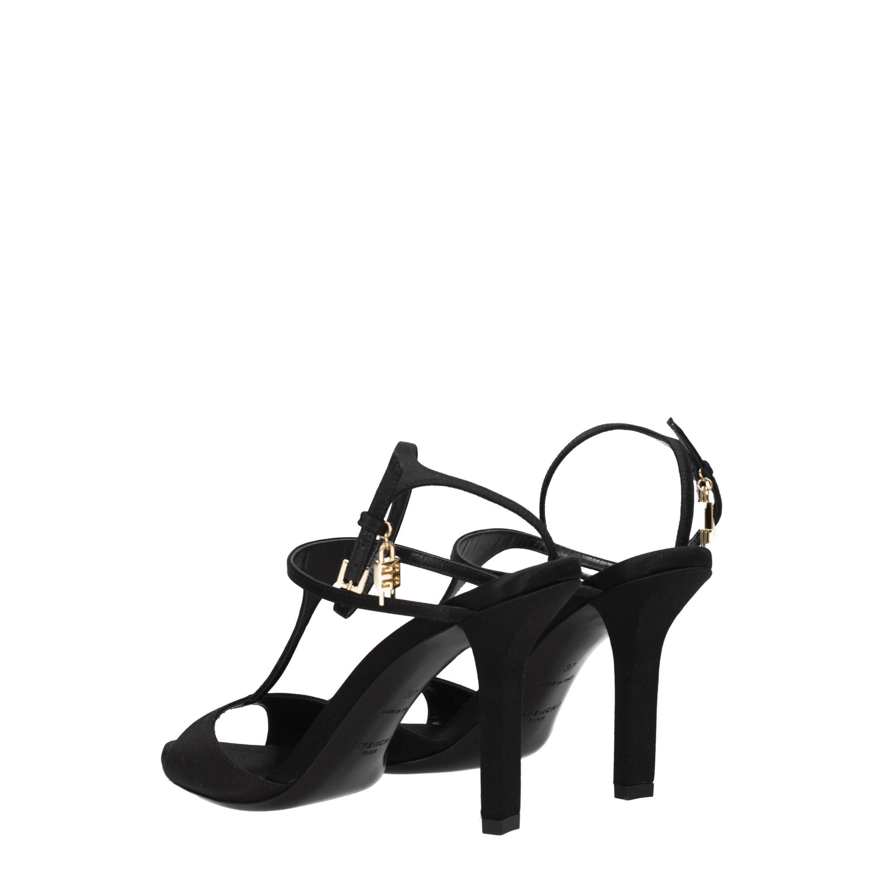 Givenchy Black Satin Stiletto Heel Sandals | Regal Royce