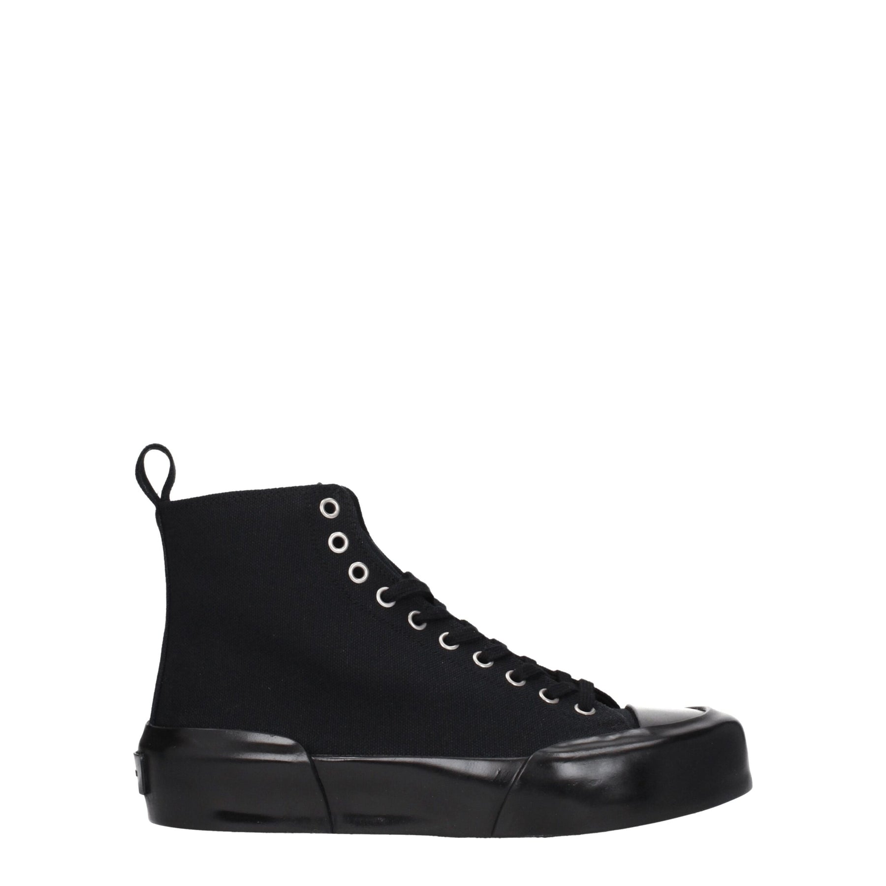 Jil Sander Black Fabric High Top Sneakers | Regal Royce