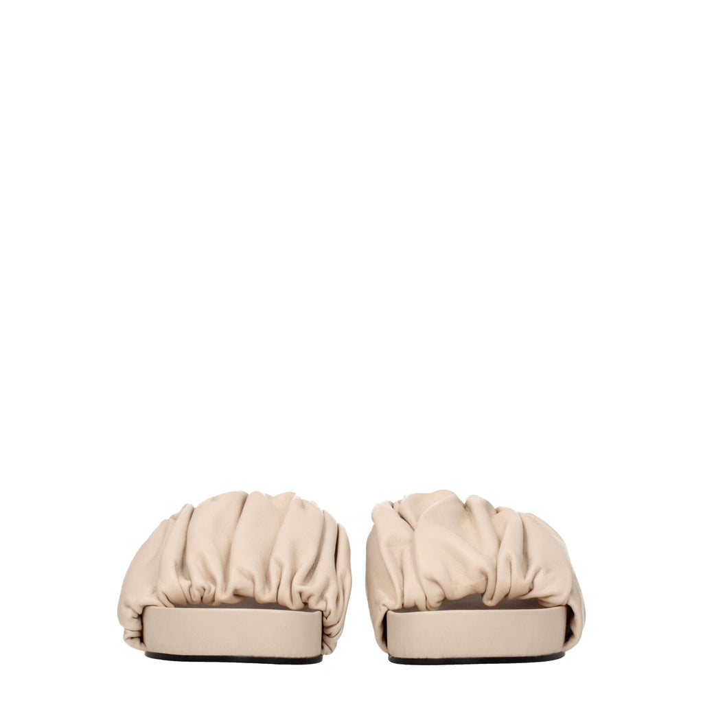 Jil Sander Pink Leather Slippers