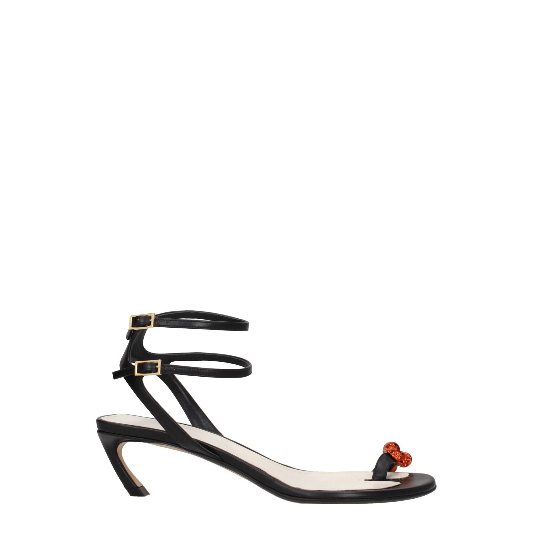 Lanvin Black Leather Stiletto Heel Sandals | Regal Royce
