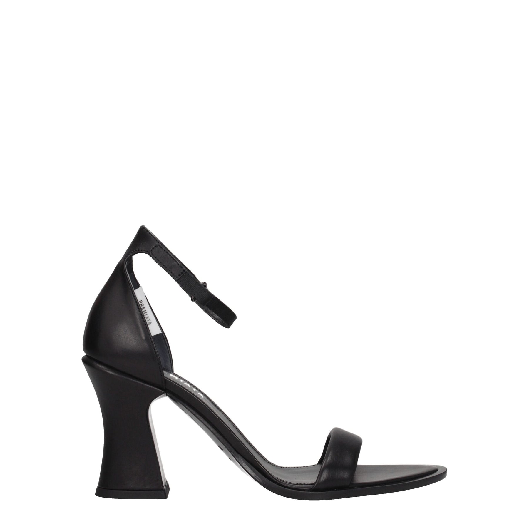 Premiata Black Leather Flat Sandals | Regal Royce