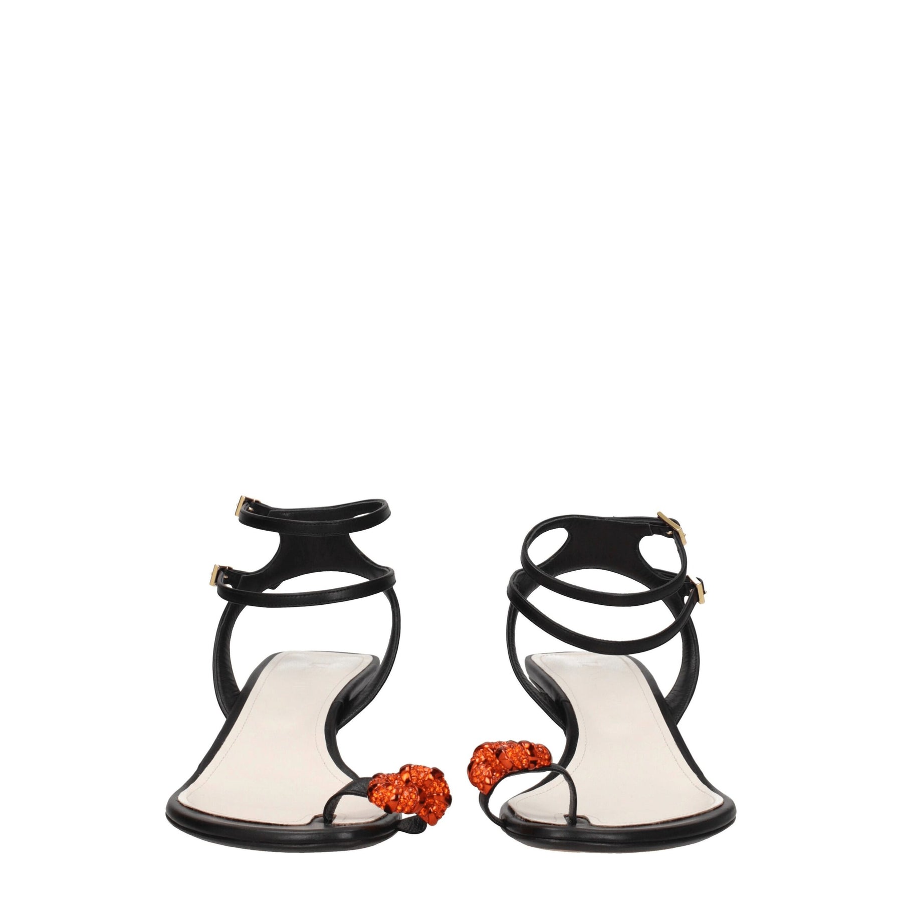 Lanvin Black Leather Stiletto Heel Sandals | Regal Royce