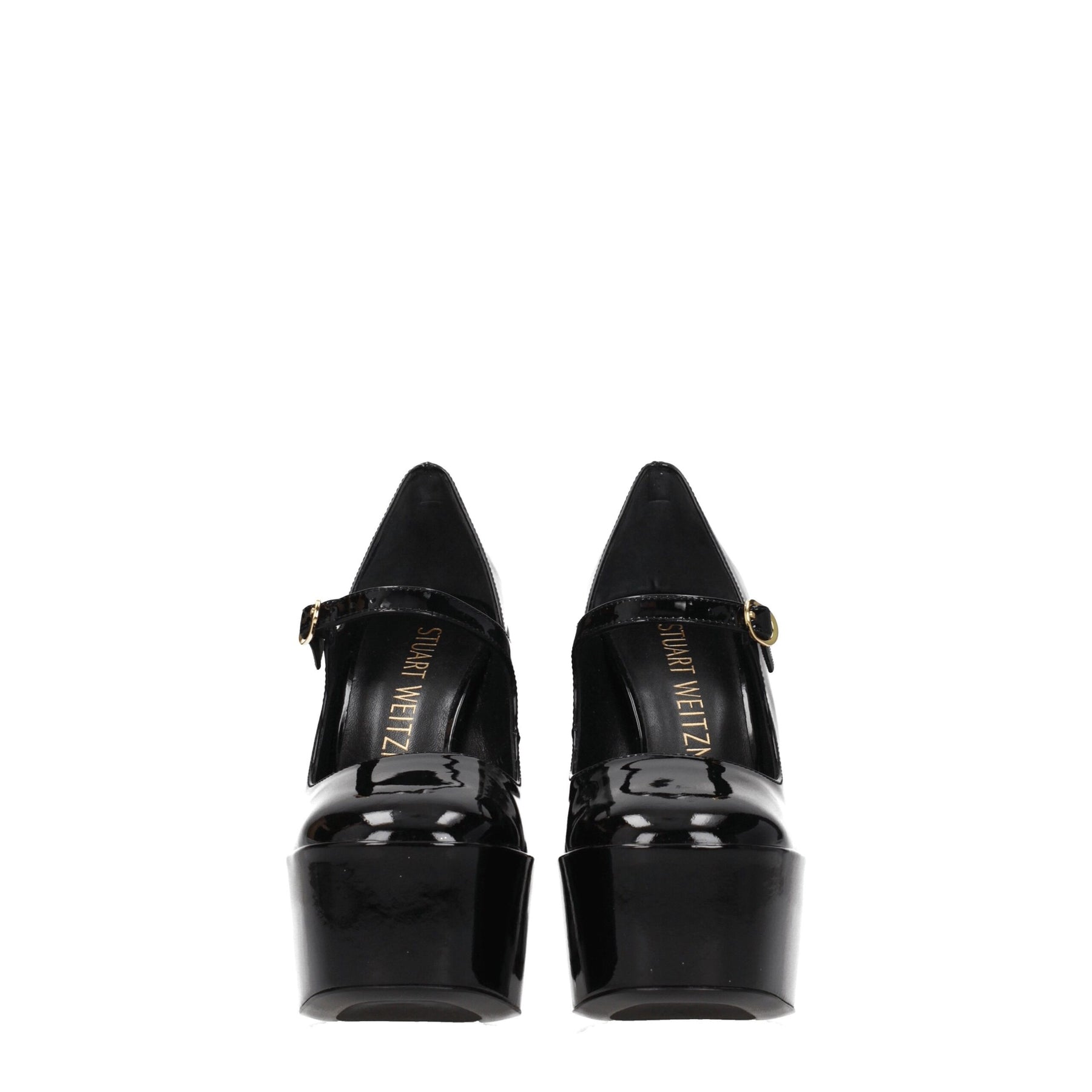 Stuart Weitzman Black Leather Platform Pumps | Regal Royce