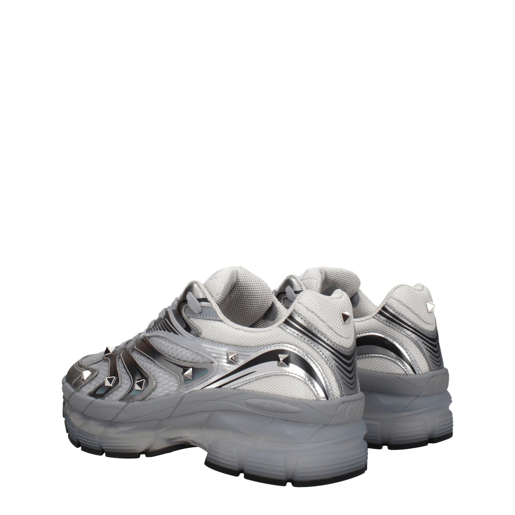 Valentino Garavani Gray Fabric Athletic Sneakers | Regal Royce