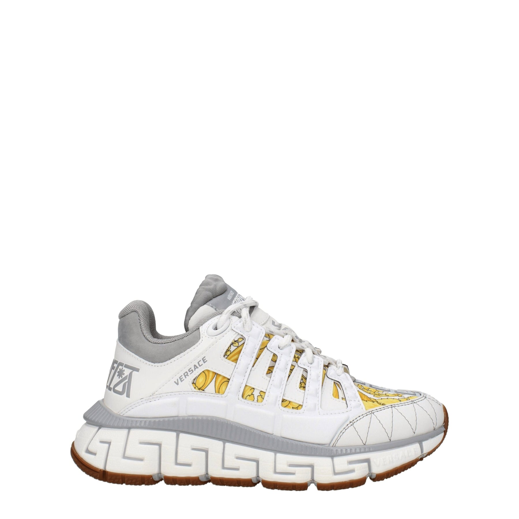 Versace White Fabric Athletic Sneakers | Regal Royce