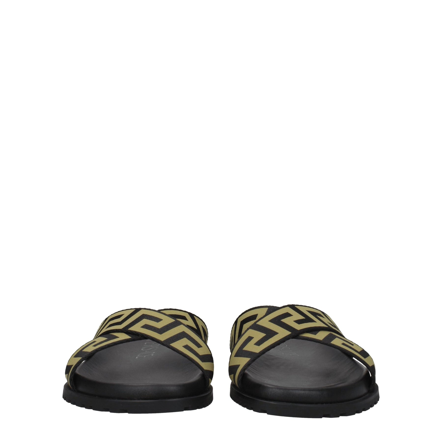 Versace Black Fabric Slippers | Regal Royce