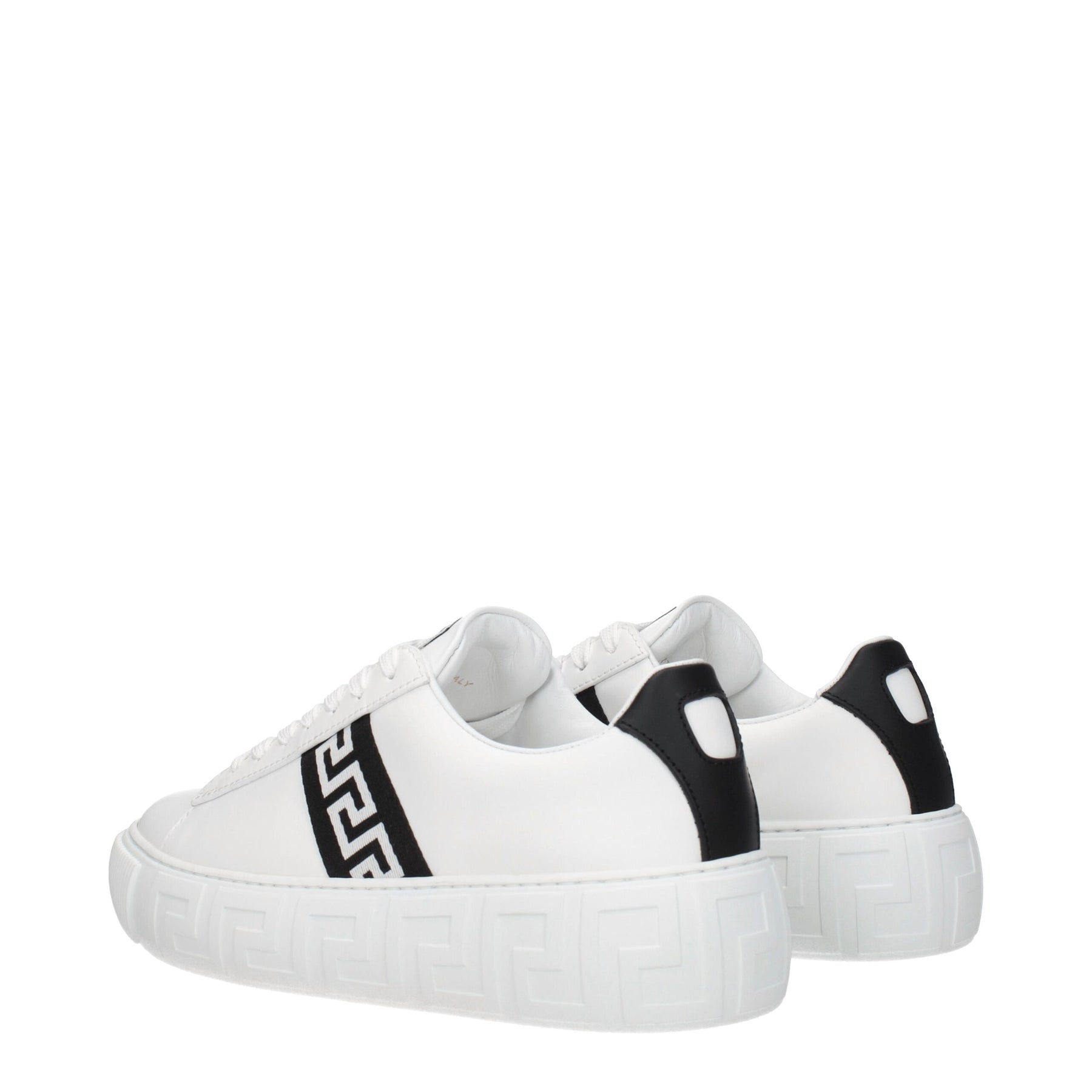 Versace White Leather Low Top Sneakers | Regal Royce