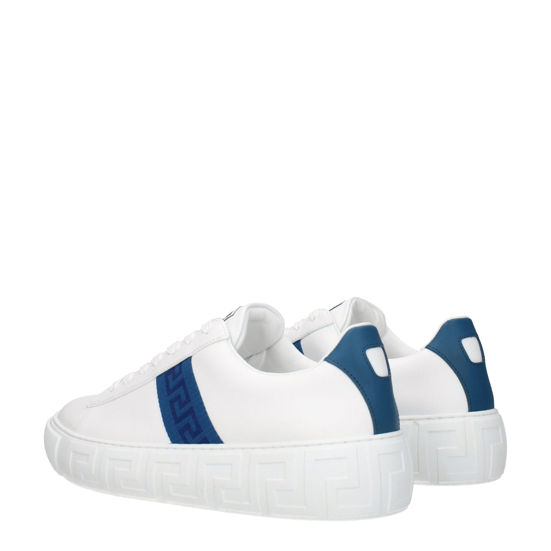 Versace White Leather Low Top Sneakers | Regal Royce