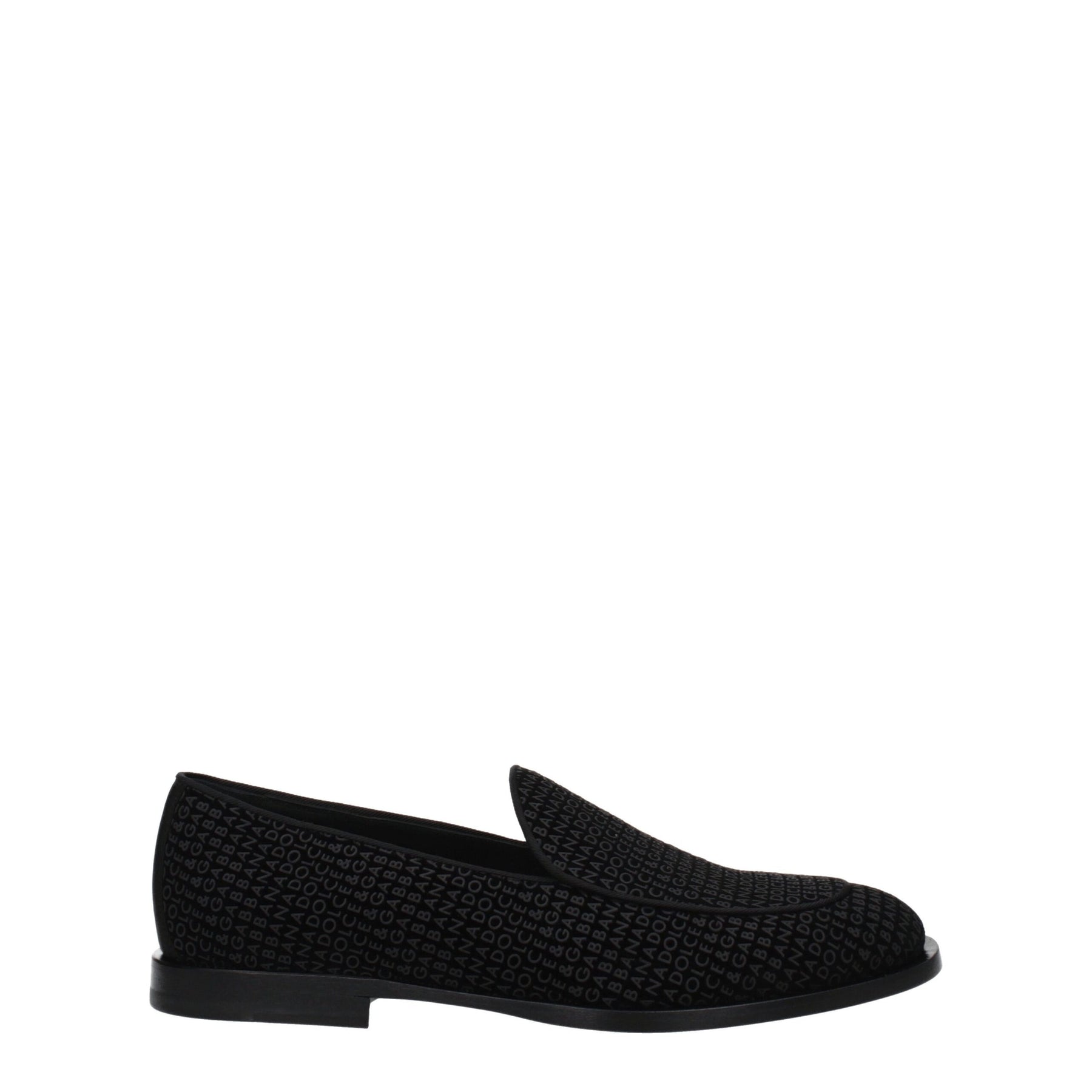 Dolce & Gabbana Black Velvet Slip-On Loafers | Regal Royce