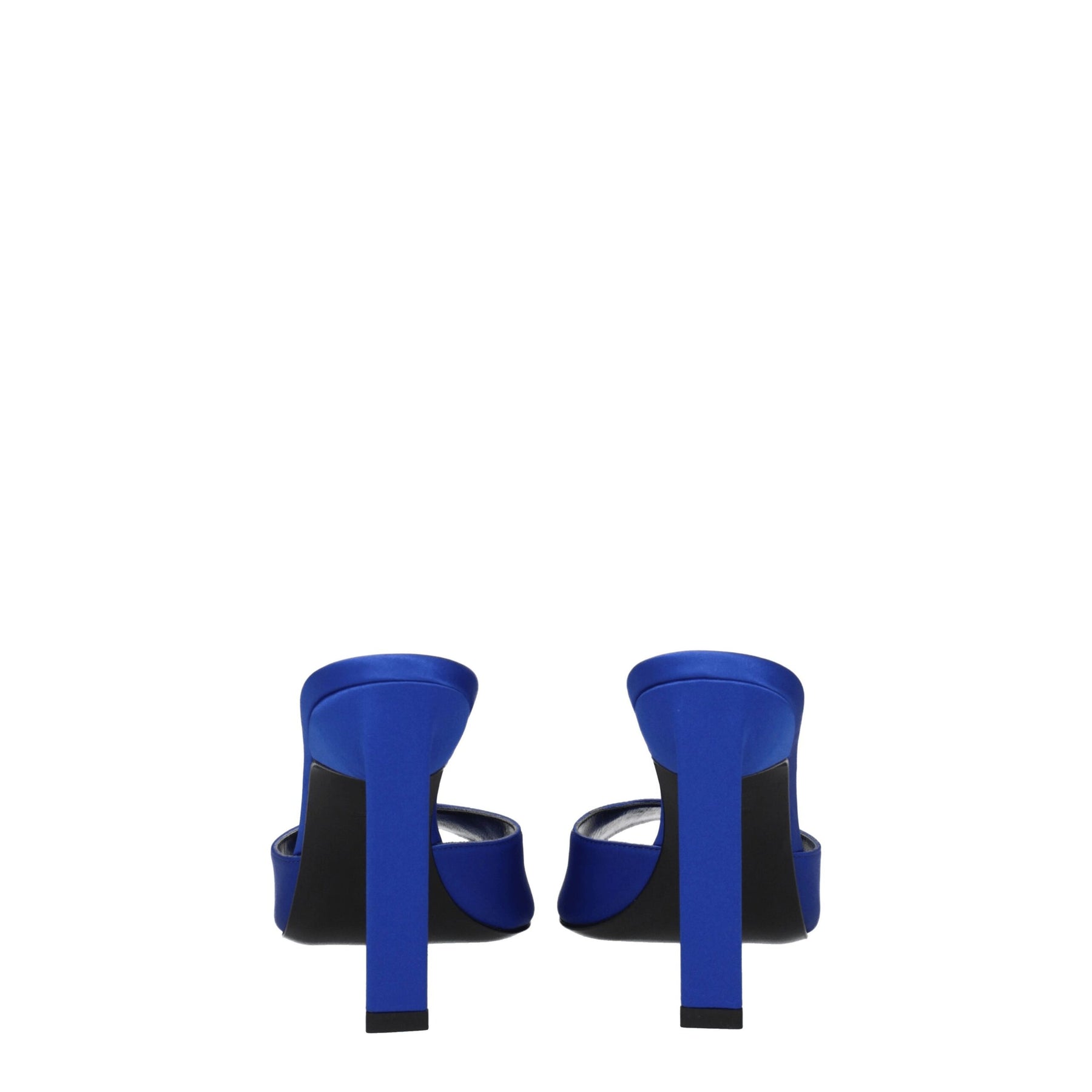 The Attico Blue Satin Stiletto Heel Sandals | Regal Royce