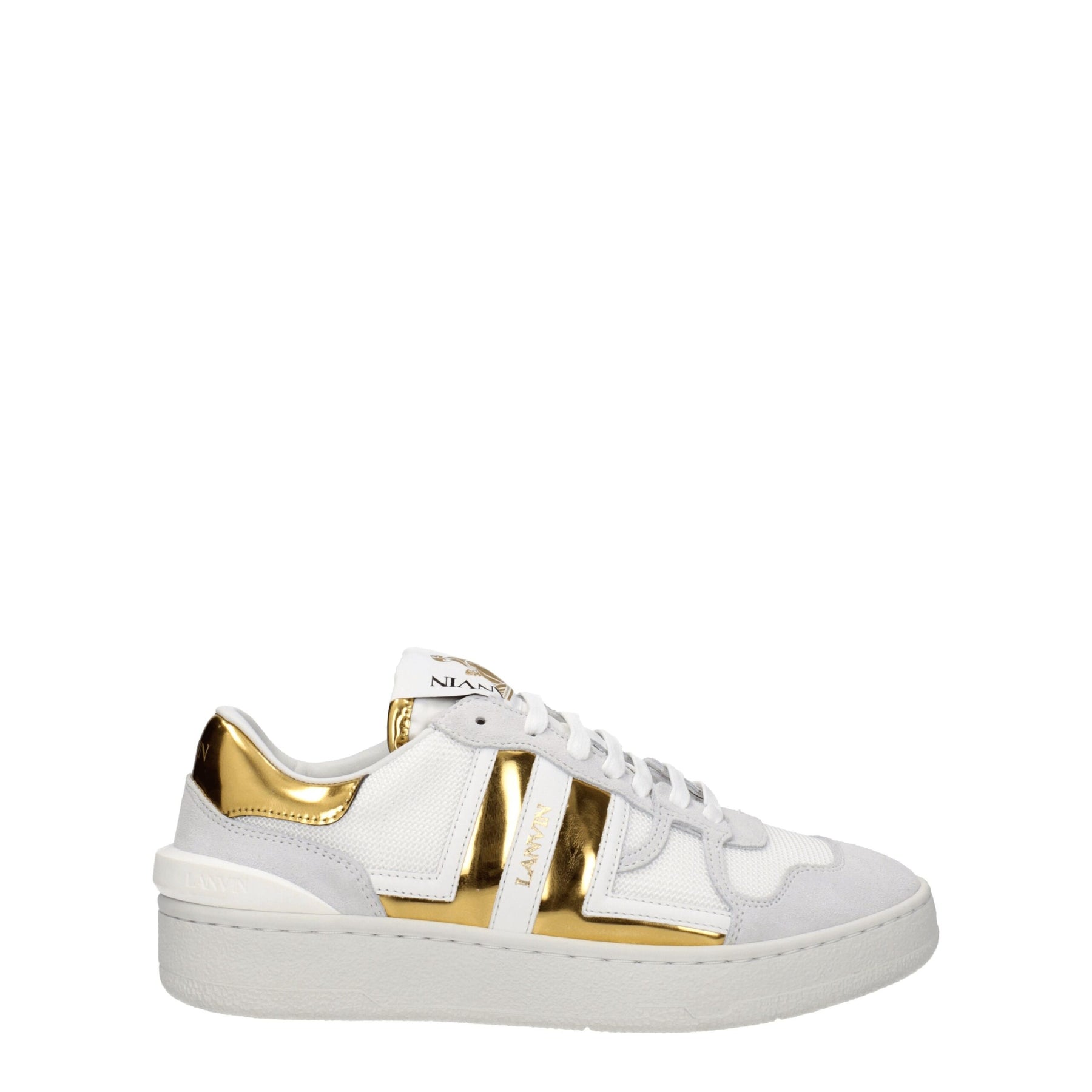 Lanvin White Fabric Low Top Sneakers | Regal Royce