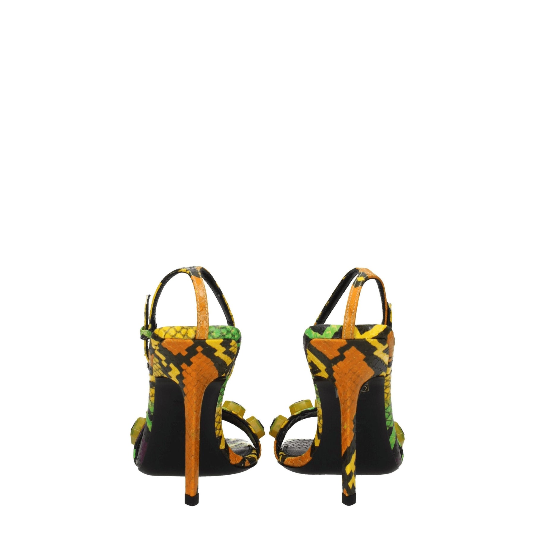 The Attico Multicolor Leather Stiletto Heel Sandals | Regal Royce
