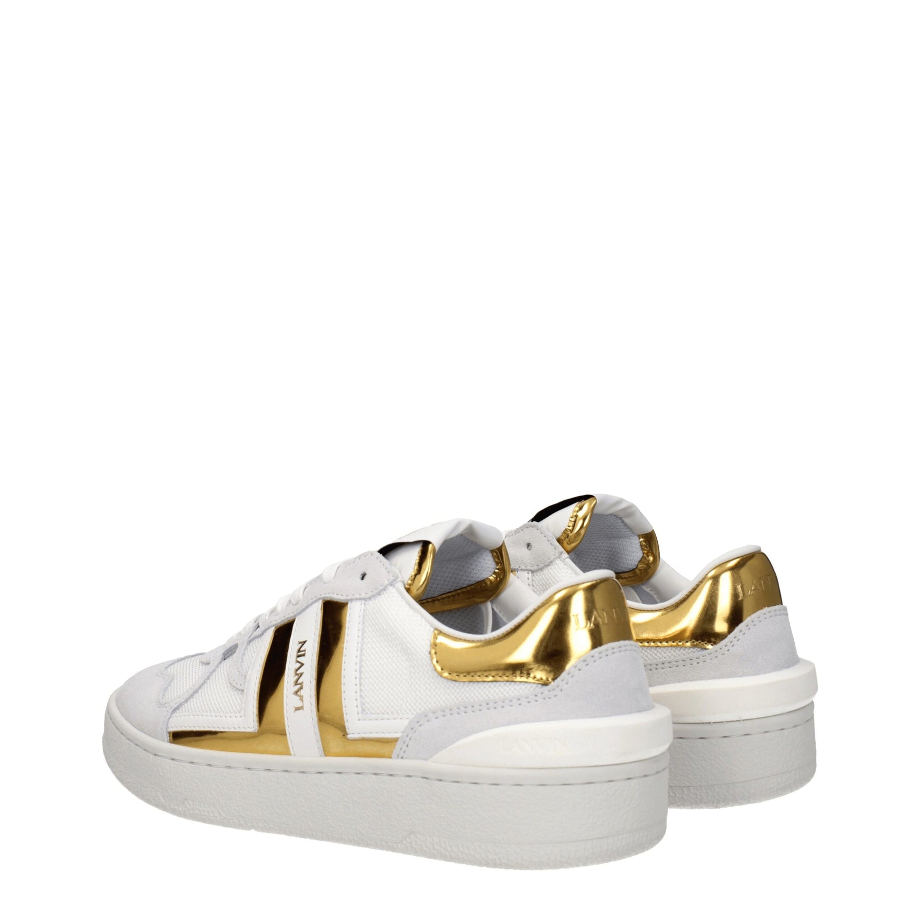 Lanvin White Fabric Low Top Sneakers | Regal Royce