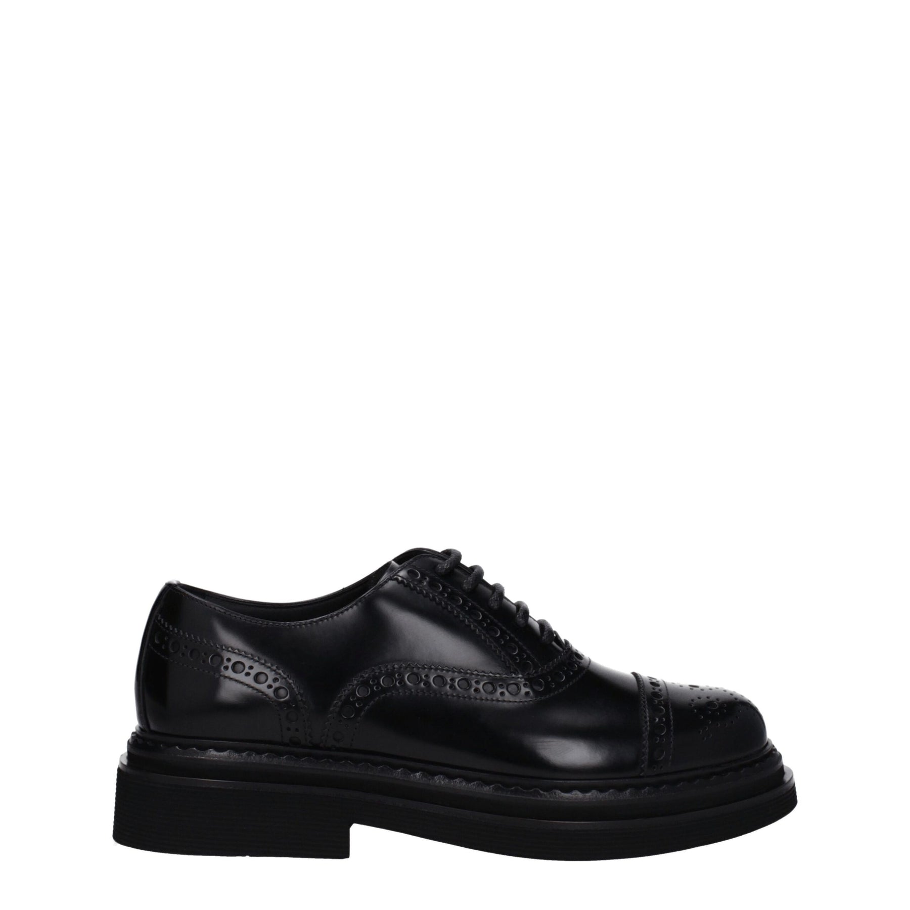 Dolce & Gabbana Black Leather Oxfords And Derbies | Regal Royce