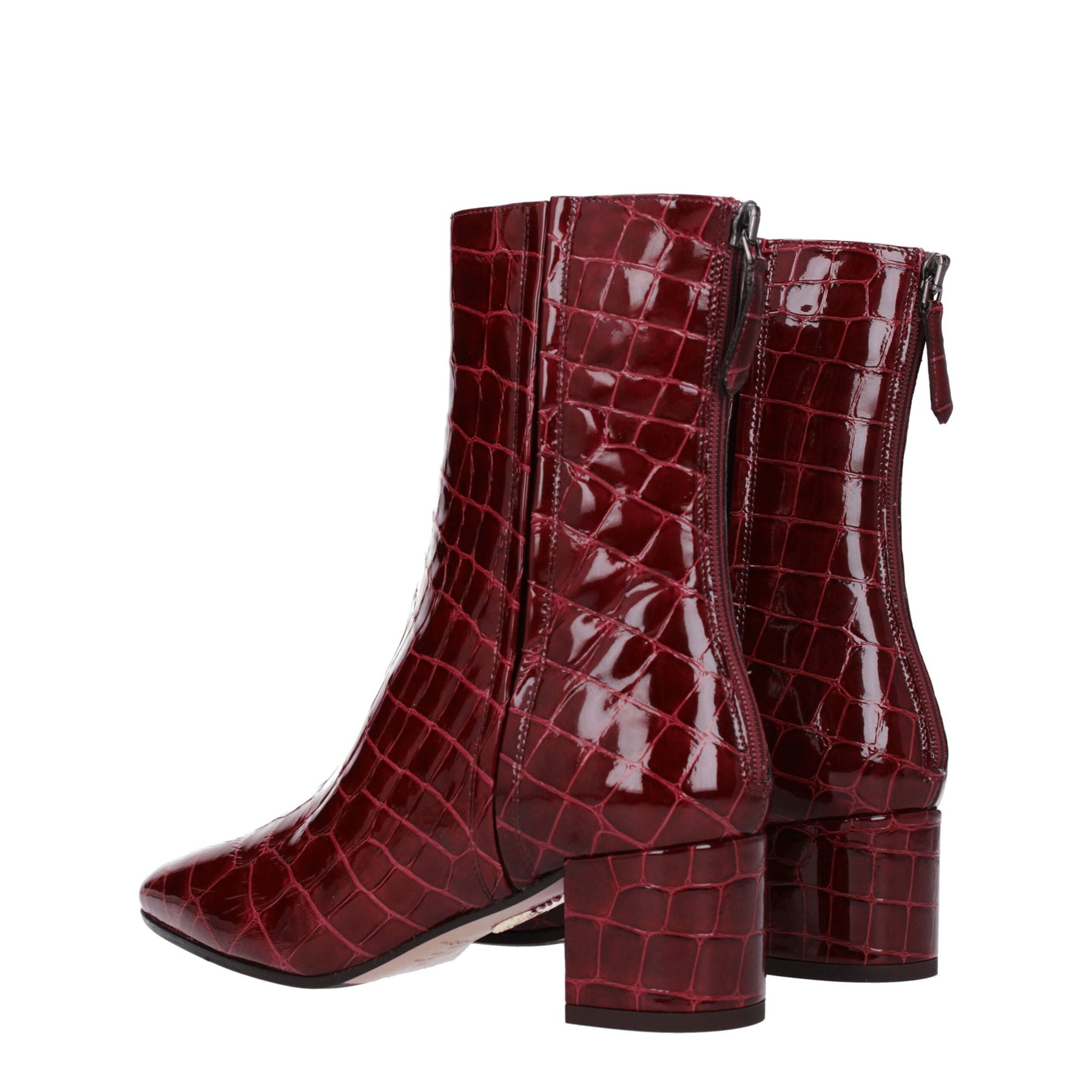 Aquazzura Red Leather Ankle Boots | Regal Royce