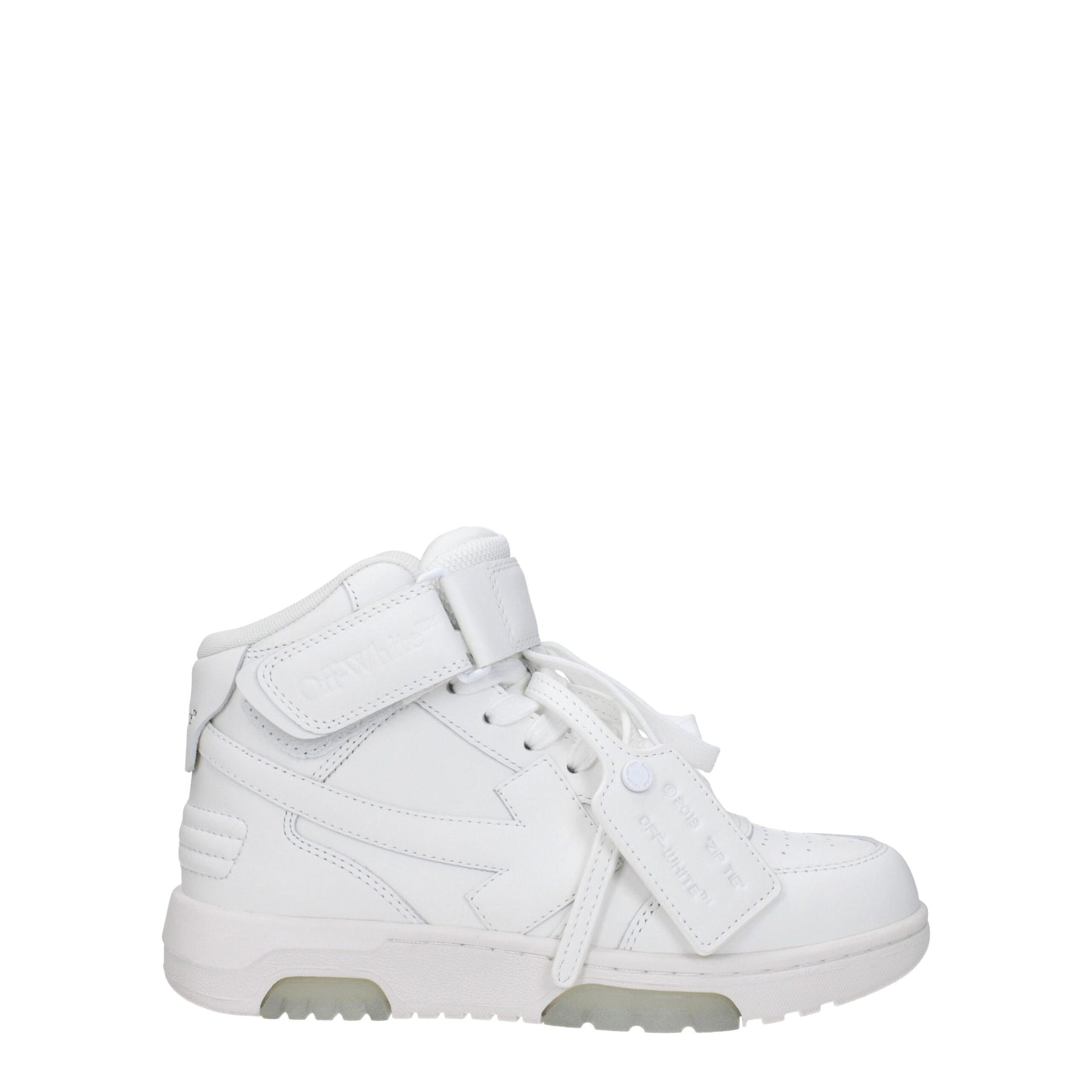 Off-White White Leather High Top Sneakers | Regal Royce