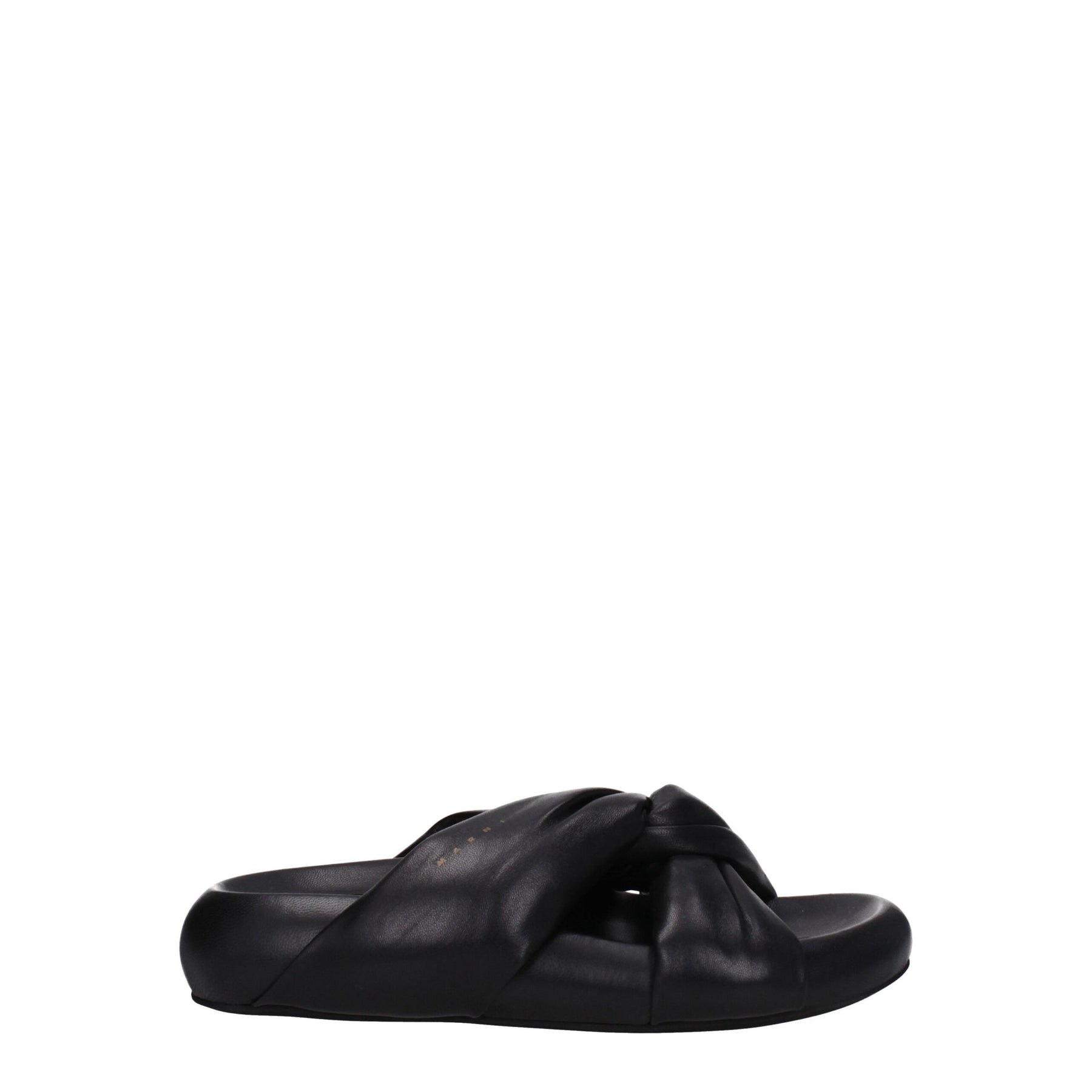 Marni Black Leather Slippers | Regal Royce