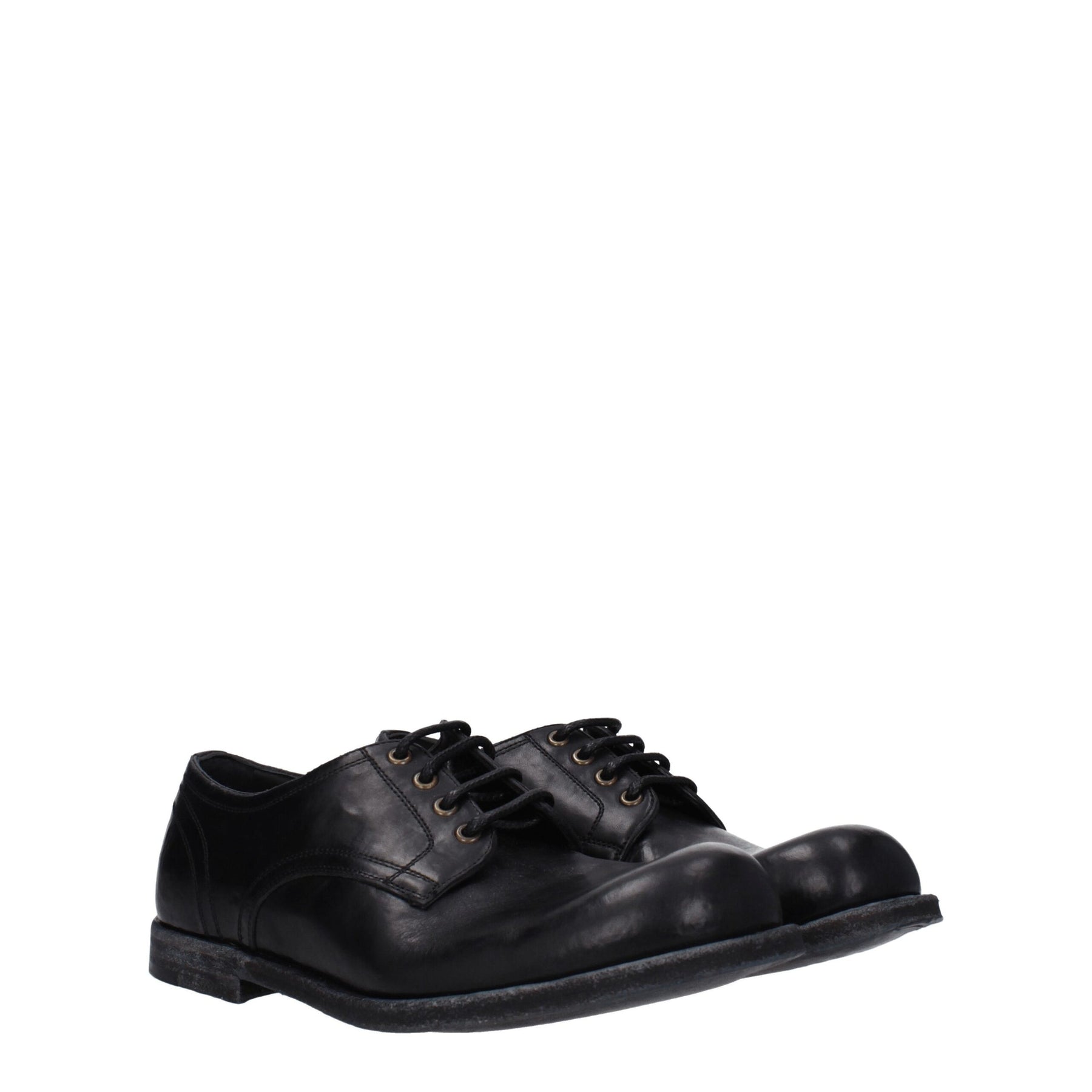 Dolce & Gabbana Black Leather Oxfords And Derbies | Regal Royce