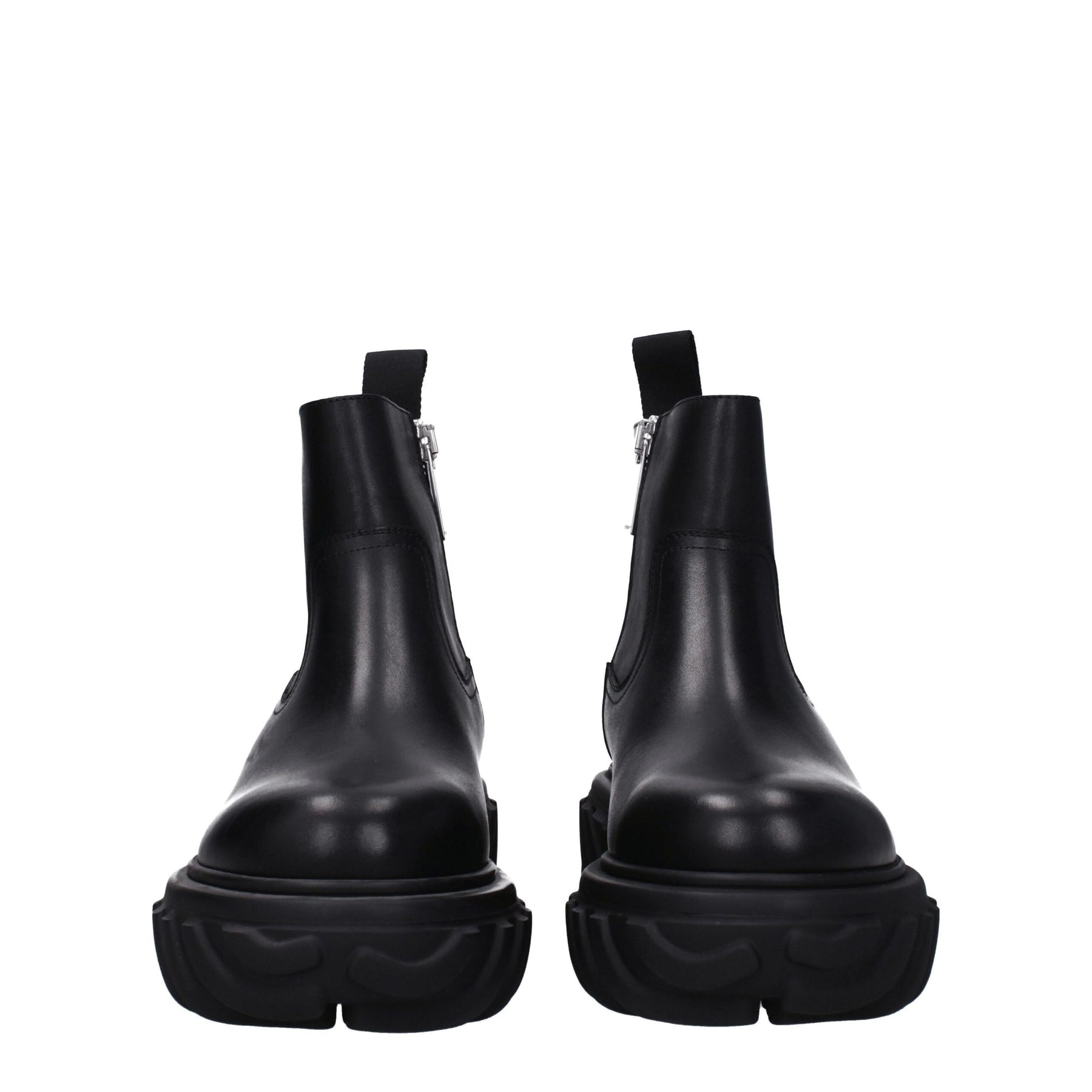 Off-White Black Leather Ankle Boots | Regal Royce