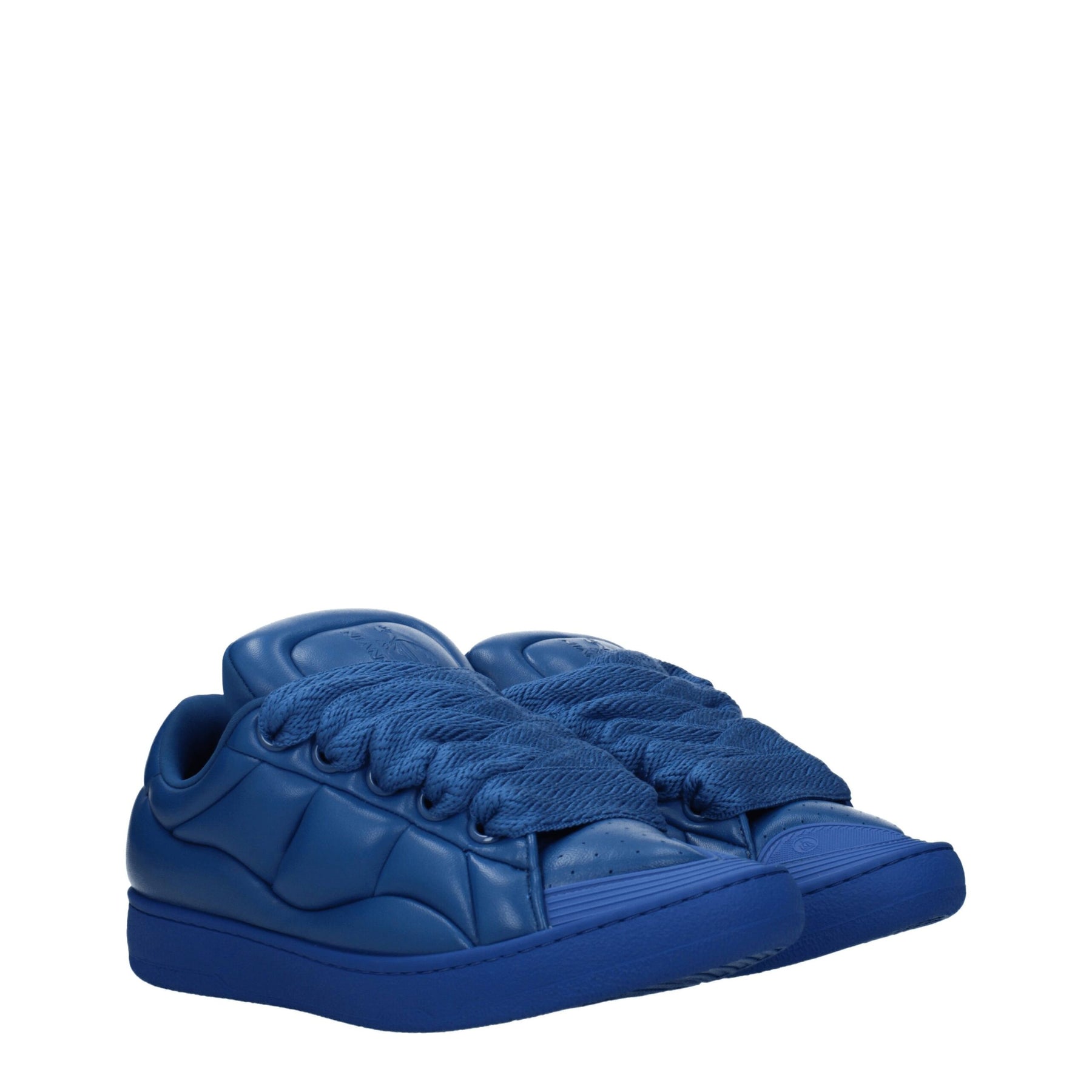 Lanvin Blue Leather Low Top Sneakers | Regal Royce