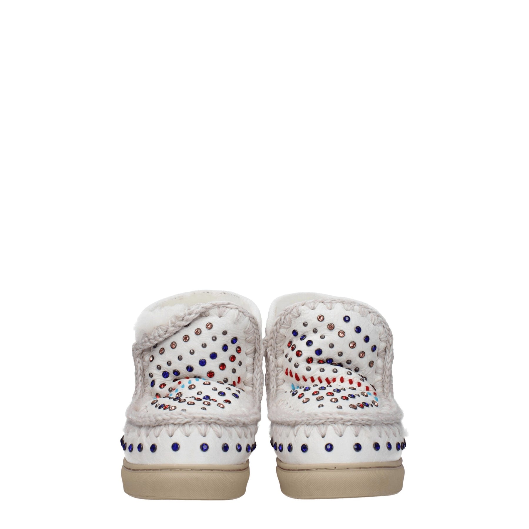 Mou White Leather Ankle Boots | Regal Royce