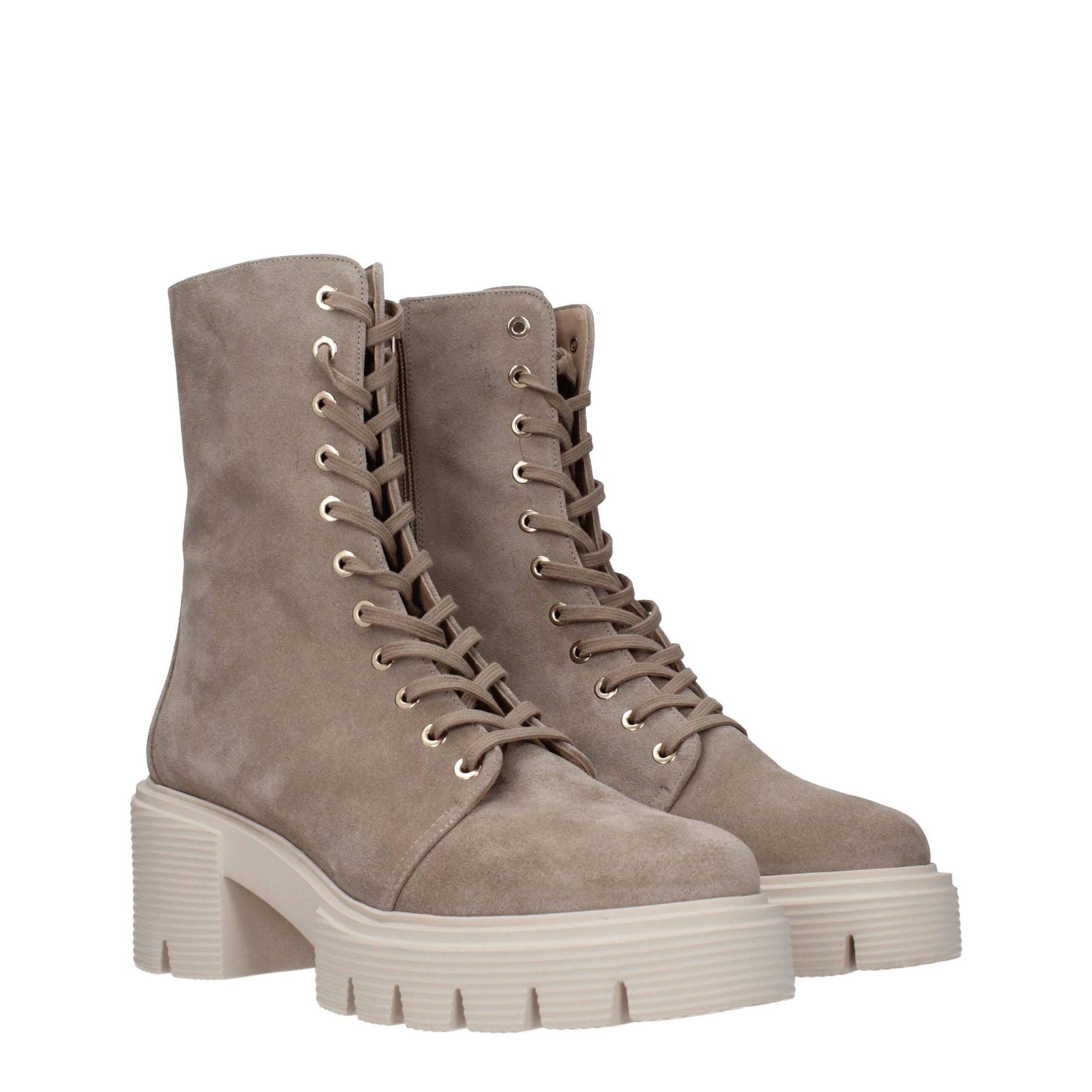 Stuart Weitzman Beige Leather Ankle Boots | Regal Royce