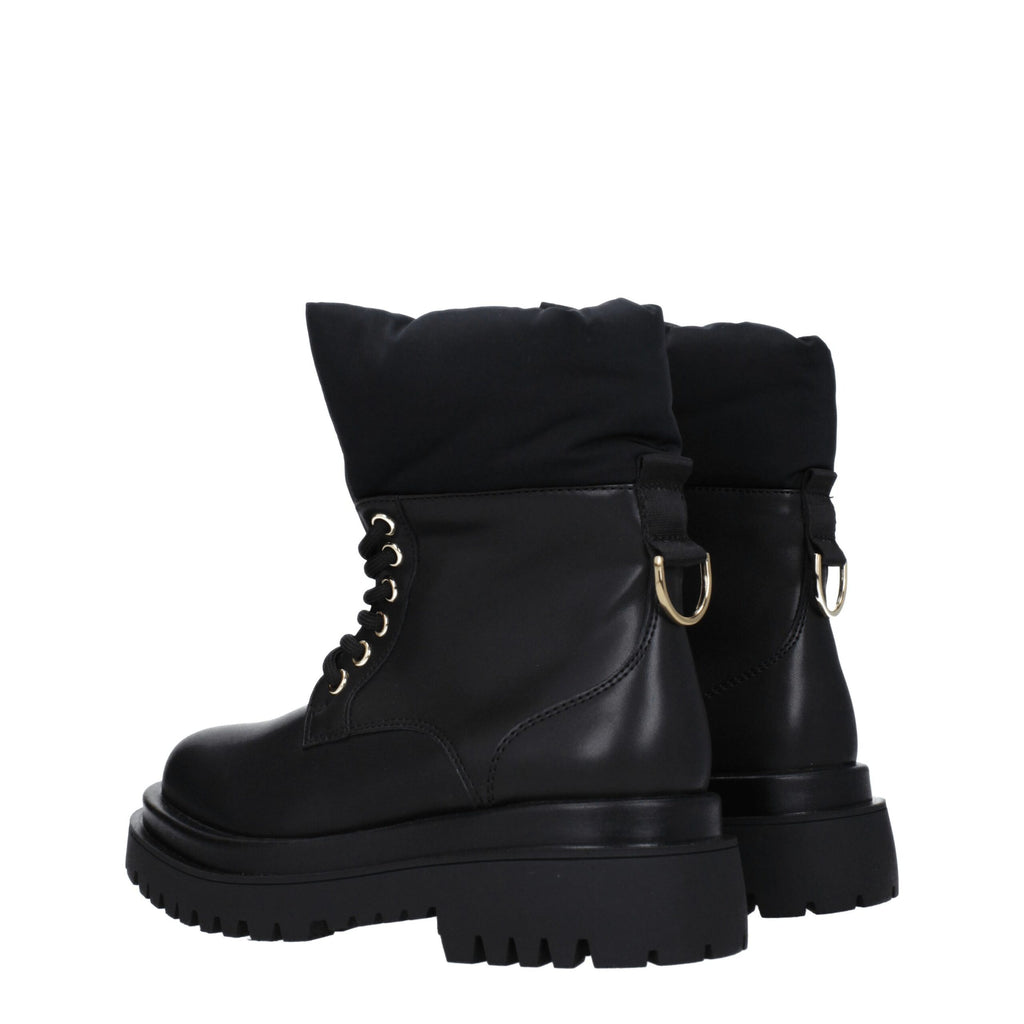 Versace Jeans Black Polyethylene Ankle Boots