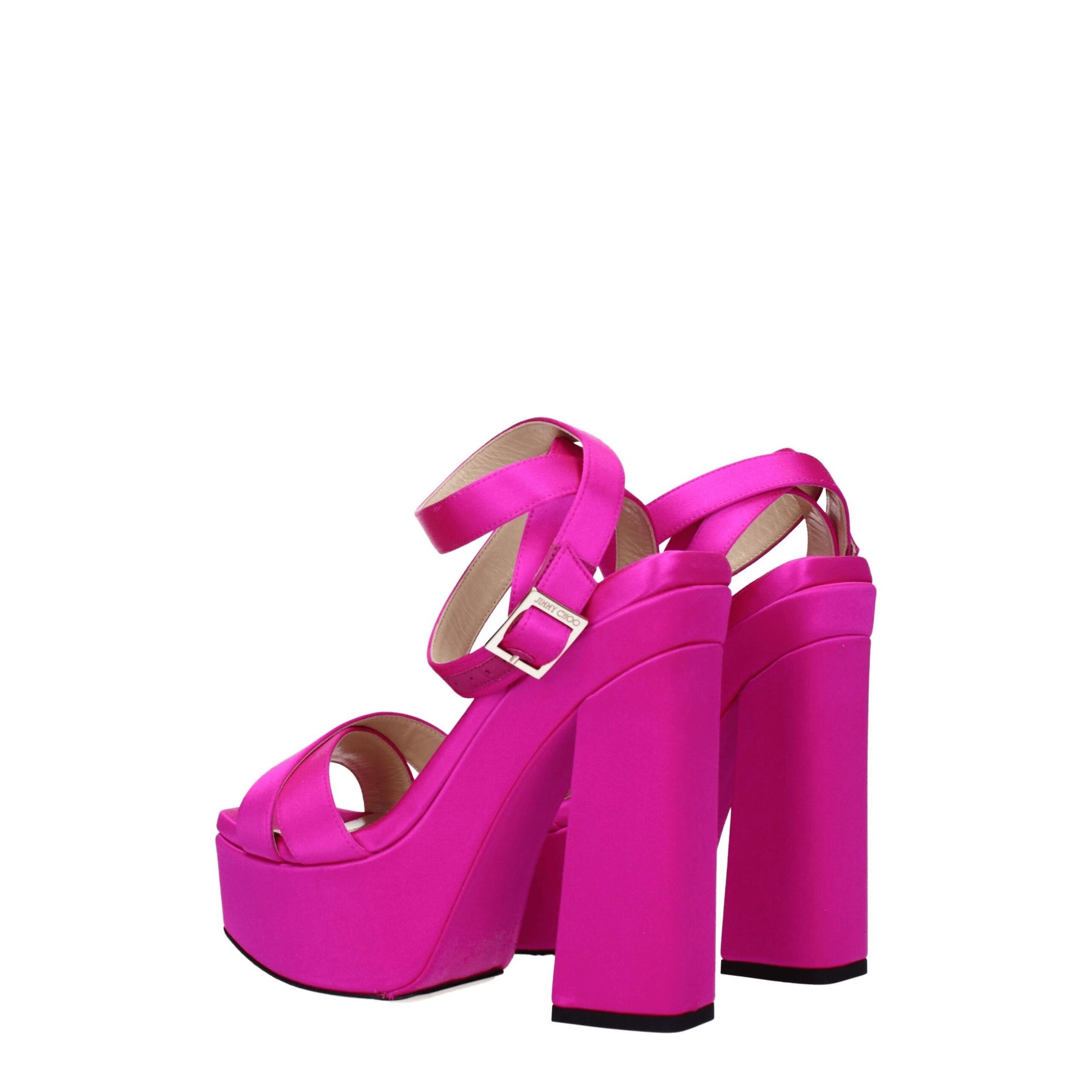 Jimmy Choo Pink Satin Platform Sandals | Regal Royce