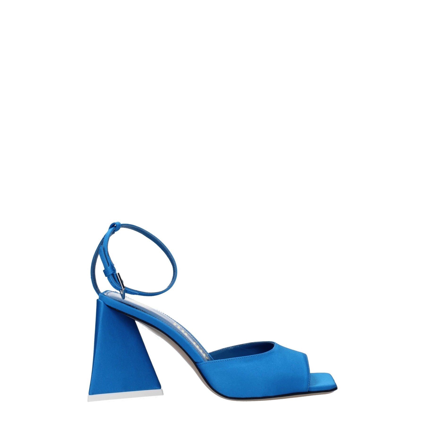 The Attico Blue Satin Stiletto Heel Sandals | Regal Royce