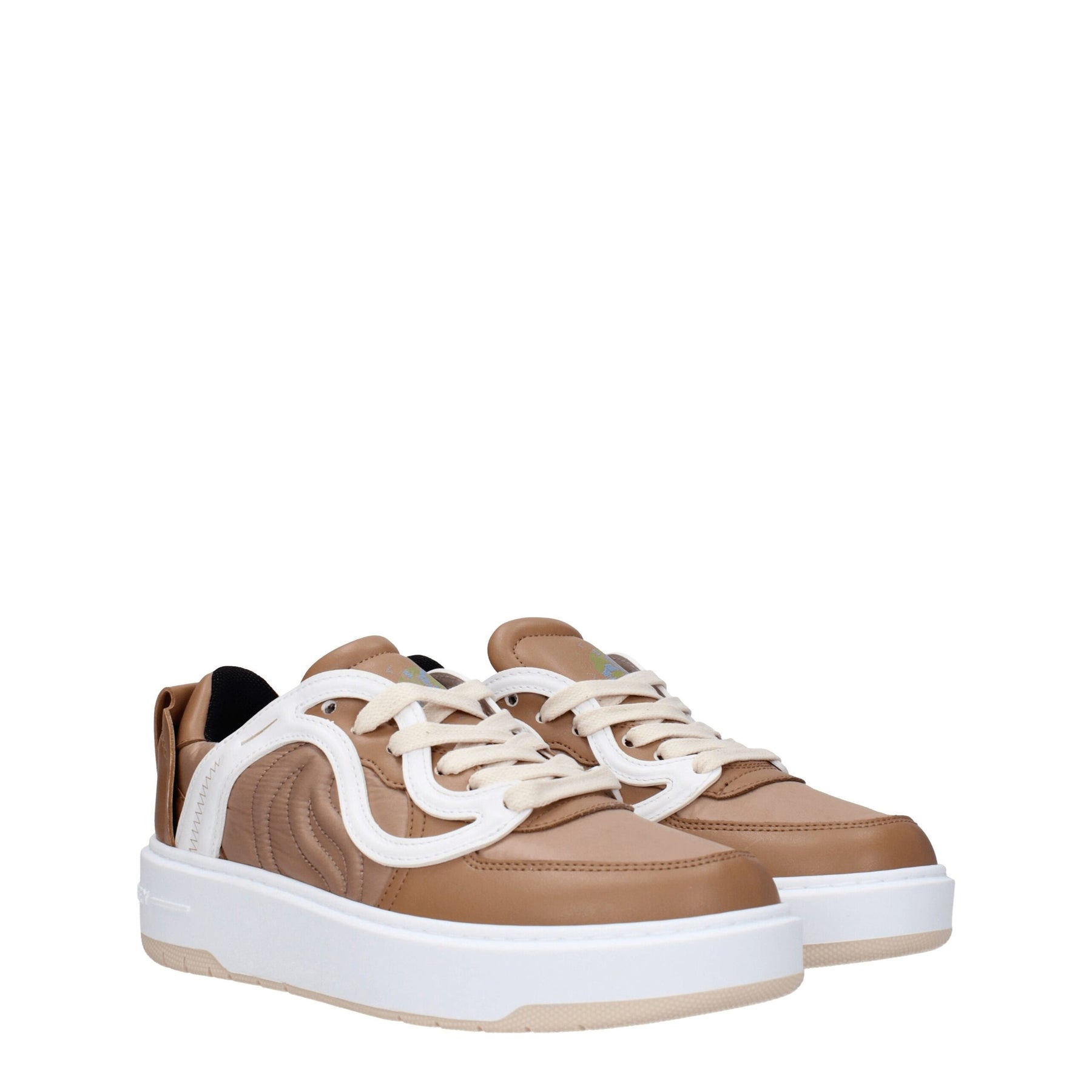 Stella McCartney Brown Fabric Chunky Sneakers | Regal Royce