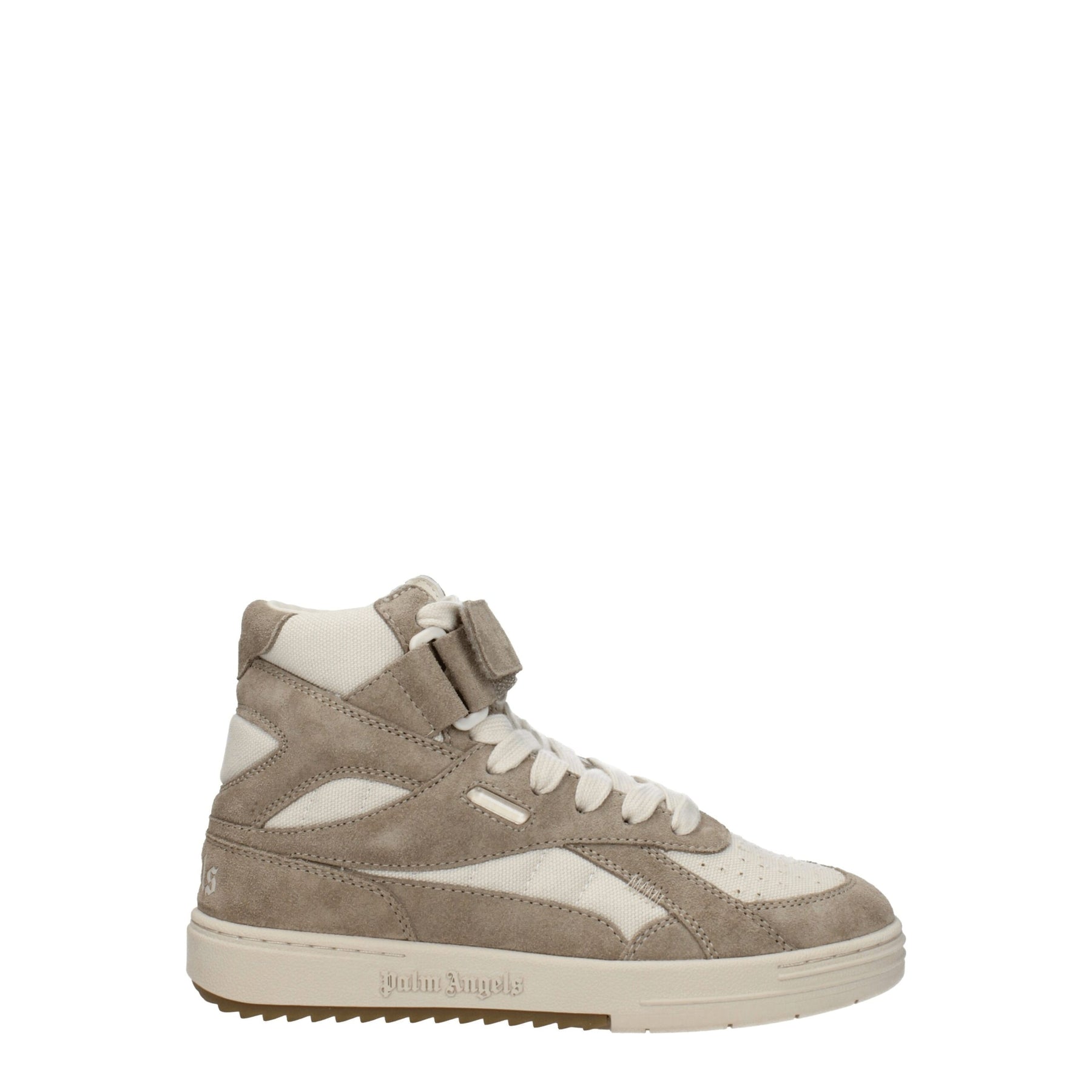 Palm Angels Beige Leather High Top Sneakers | Regal Royce