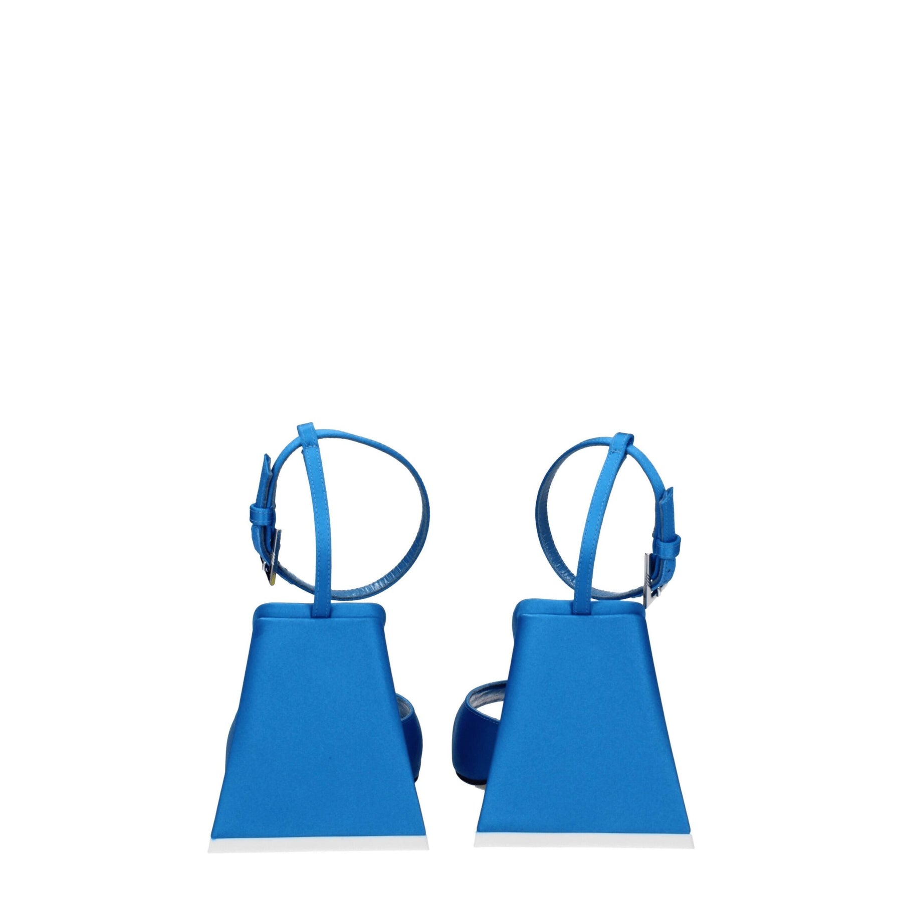 The Attico Blue Satin Stiletto Heel Sandals | Regal Royce