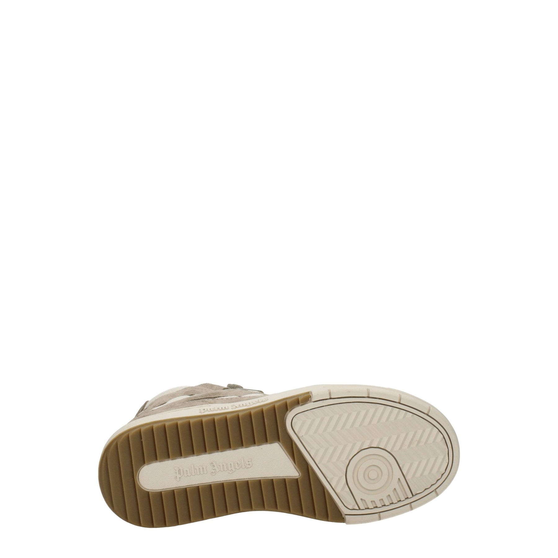 Palm Angels Beige Leather High Top Sneakers | Regal Royce