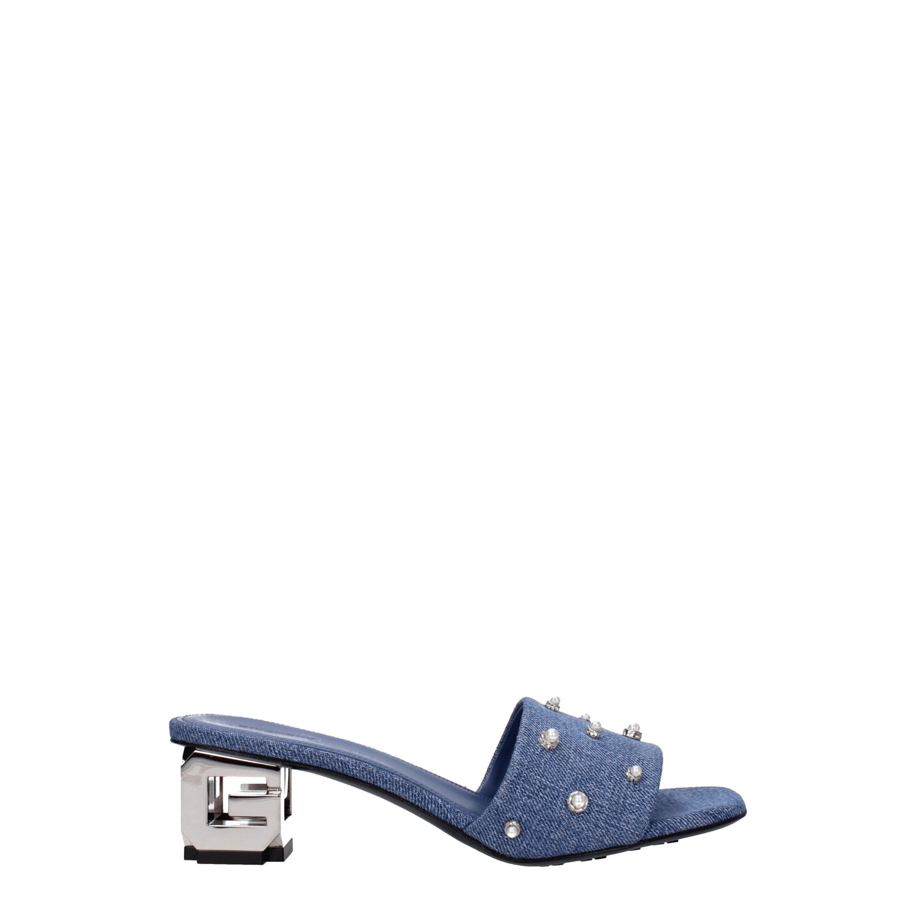 Givenchy Blue Fabric Flat Sandals | Regal Royce