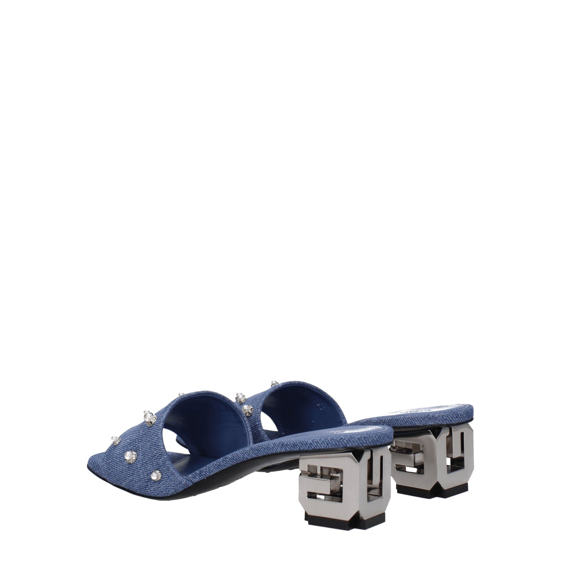 Givenchy Blue Fabric Flat Sandals | Regal Royce