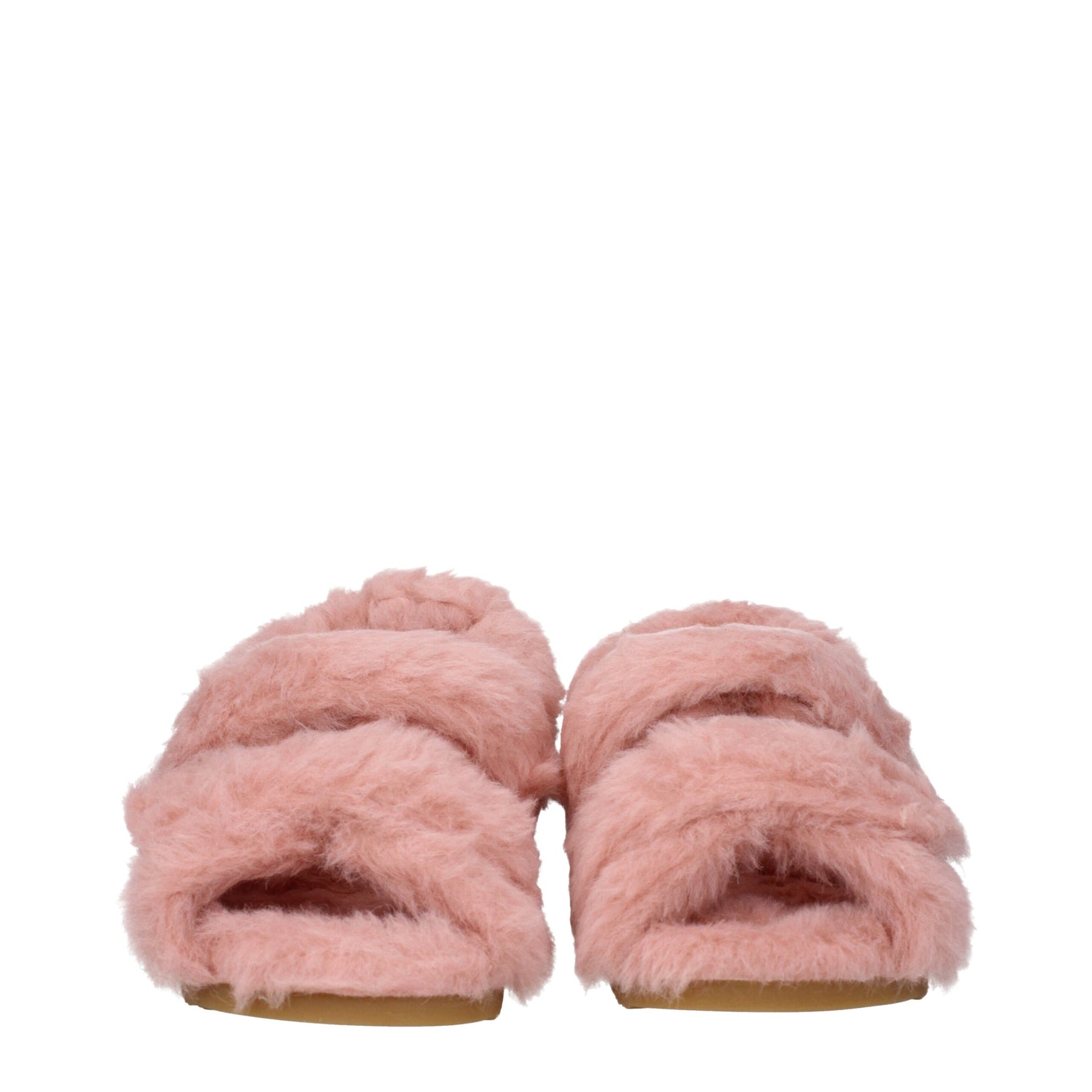 Max Mara Pink Fur Flat Sandals | Regal Royce