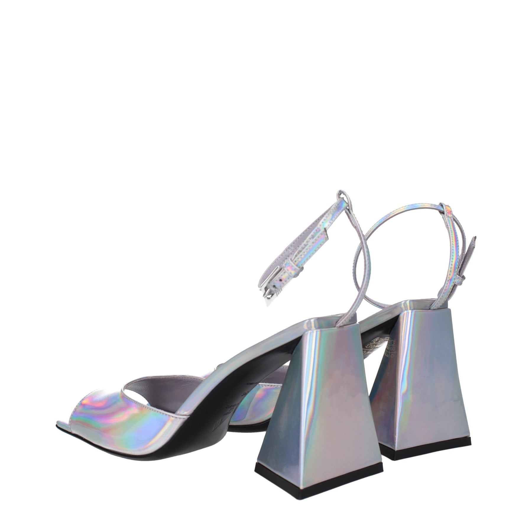 The Attico Gray Leather Platform Sandals | Regal Royce