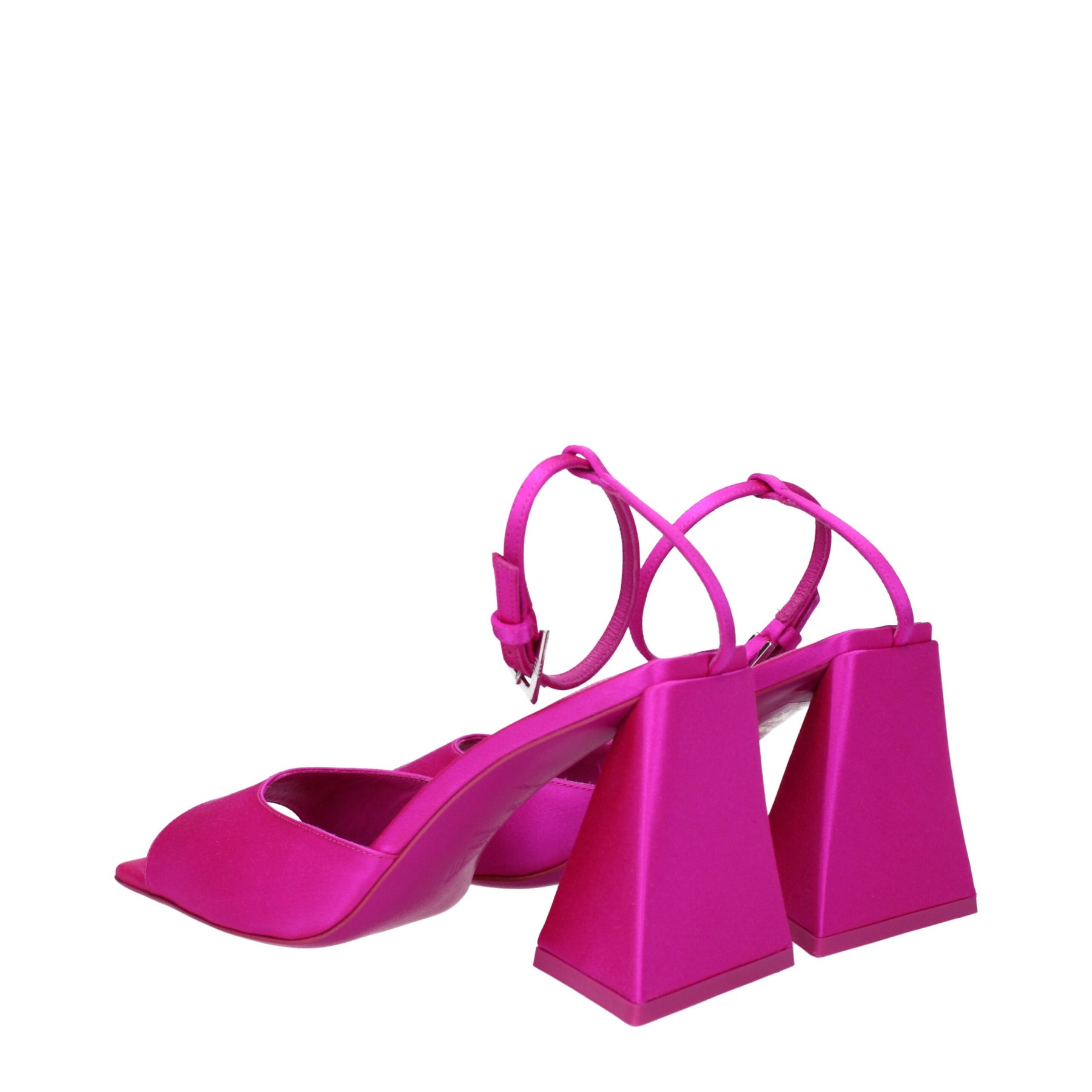 The Attico Pink Satin Stiletto Heel Sandals | Regal Royce