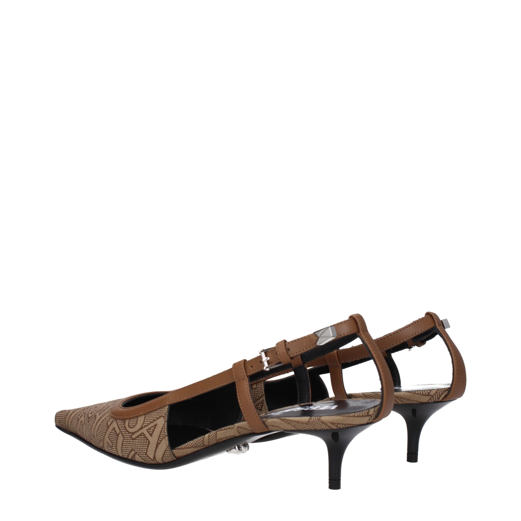 Versace Beige Fabric Mid Heel Pumps | Regal Royce