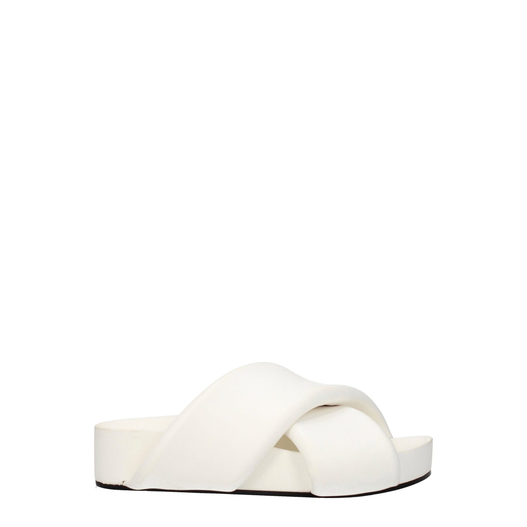 Jil Sander White Leather Slippers | Regal Royce